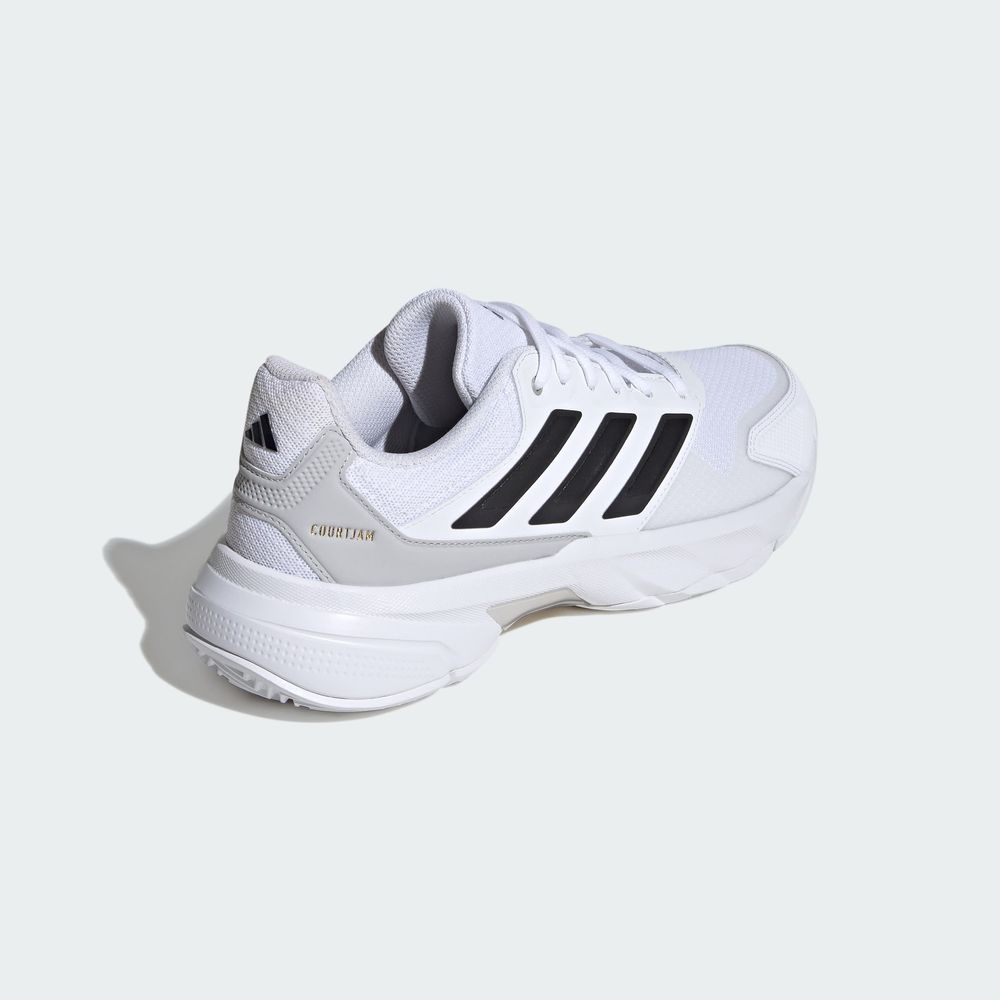 Foto 8 pulgar | Tenis Adidas Courtjam Control 3 Blancos Unisex