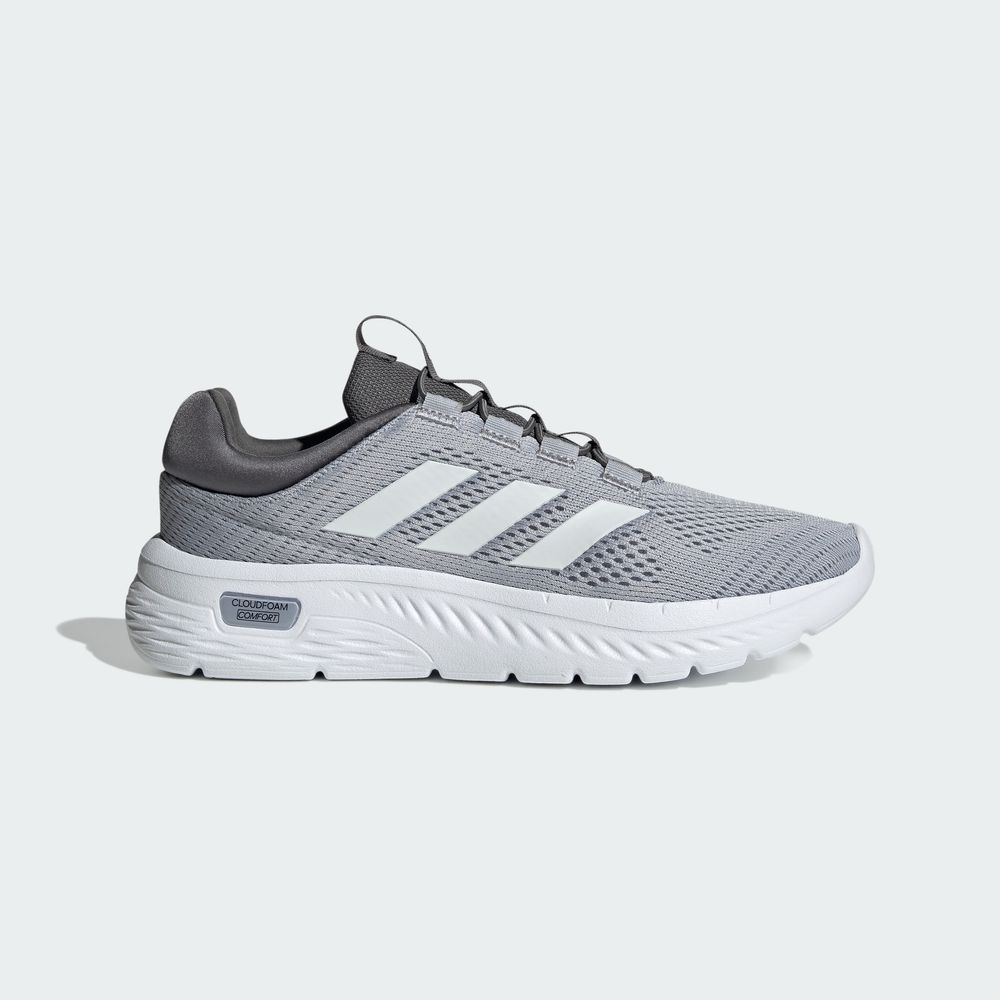 Foto 3 pulgar | Tenis Cloudfoam Comfy Con Cordones Elásticos Adidas Gris Hombre