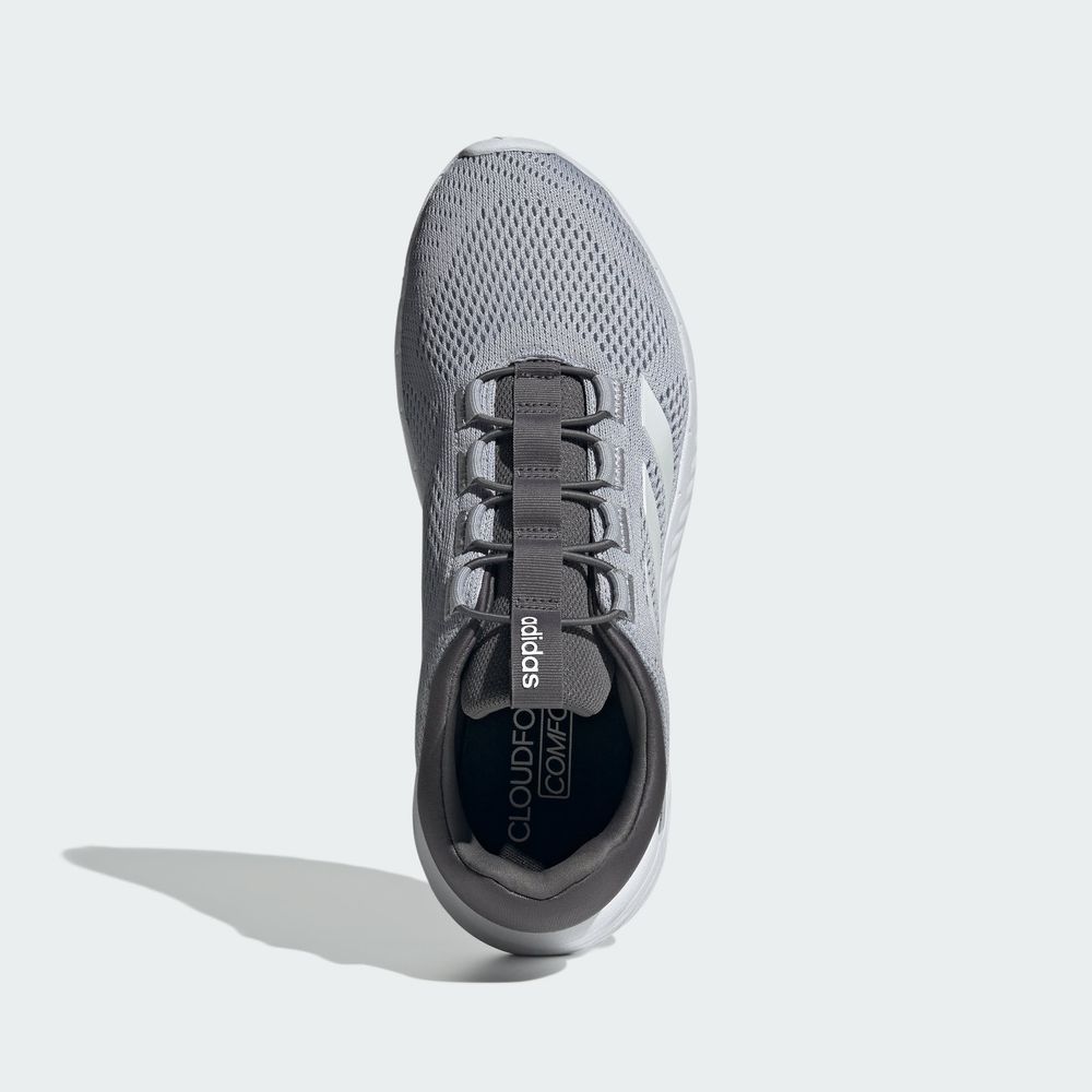 Foto 5 pulgar | Tenis Cloudfoam Comfy Con Cordones Elásticos Adidas Gris Hombre