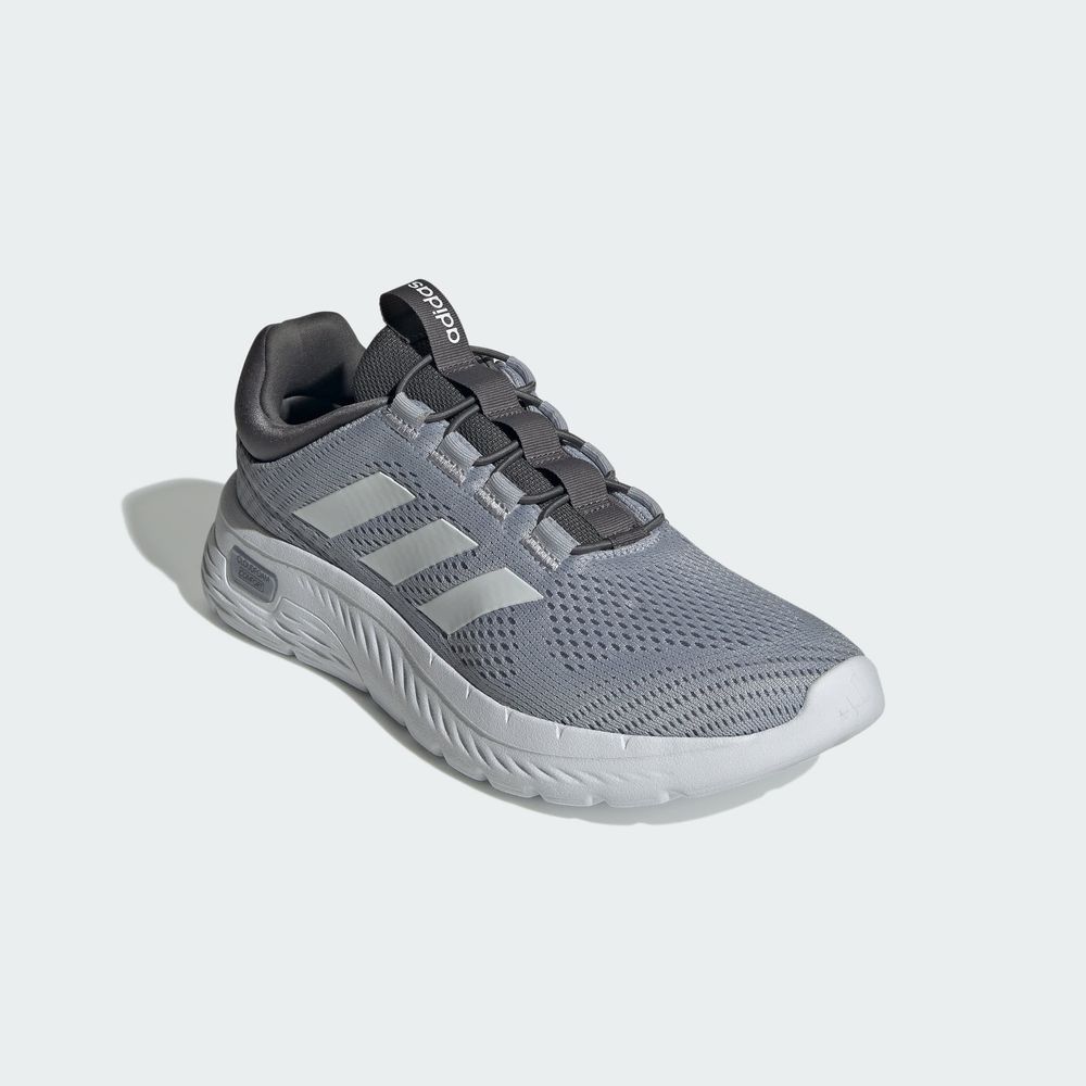 Foto 7 pulgar | Tenis Cloudfoam Comfy Con Cordones Elásticos Adidas Gris Hombre