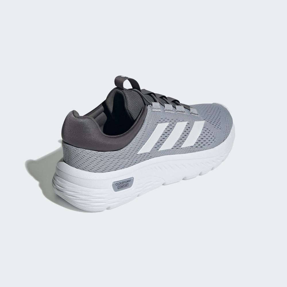 Foto 8 pulgar | Tenis Cloudfoam Comfy Con Cordones Elásticos Adidas Gris Hombre