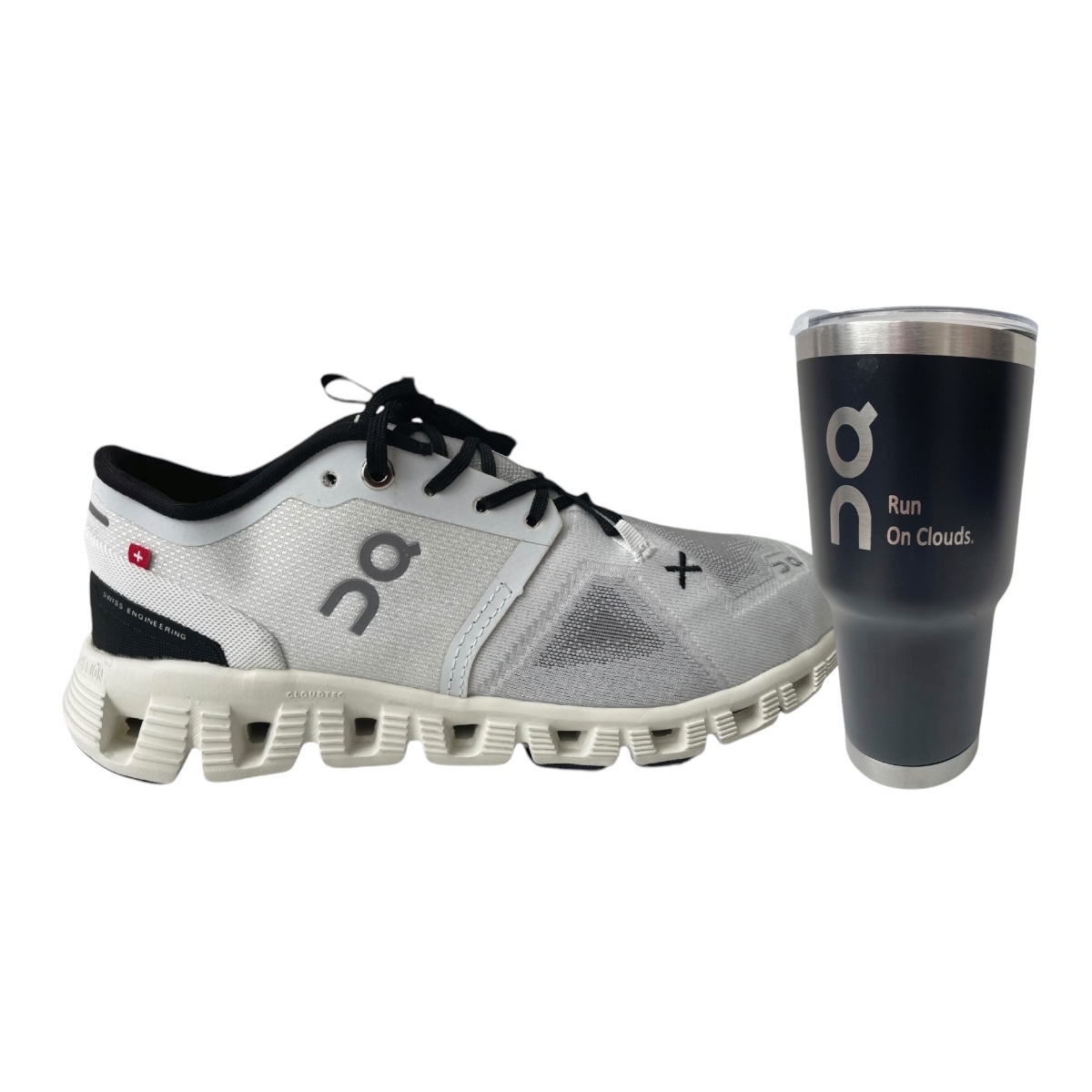 Foto 2 pulgar | Tenis Unisex On Cloud X White + Termo 30 Oz