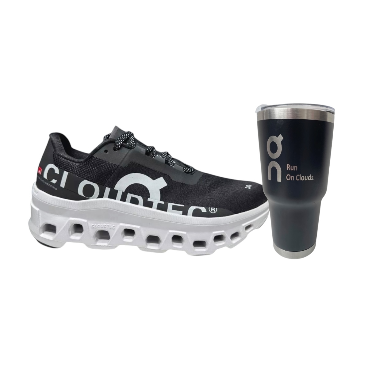 Foto 2 pulgar | Tenis Unisex On Cloud Cloudtec Black + Termo 30 Oz