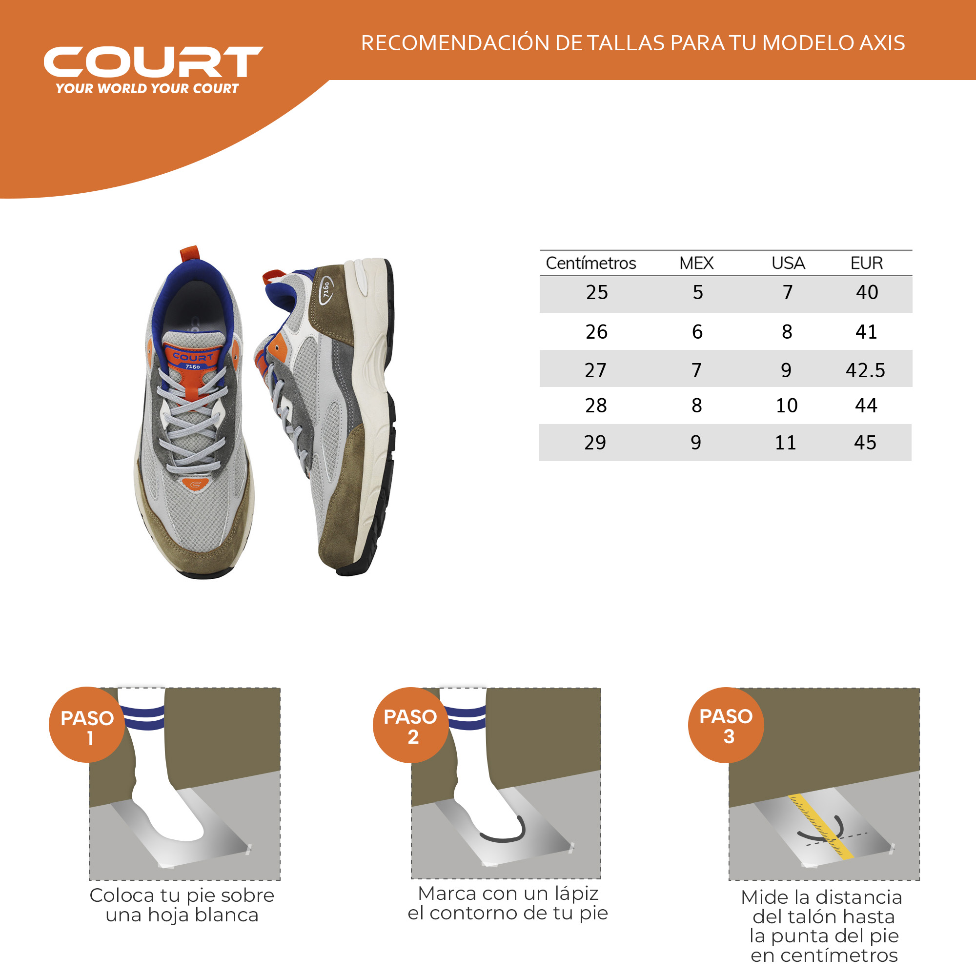 Foto 9 pulgar | Court Axis | Tenis Deportivo / Casual Para Hombre, Ultra Cómodos, Estilo Deportivo Y Elegante.