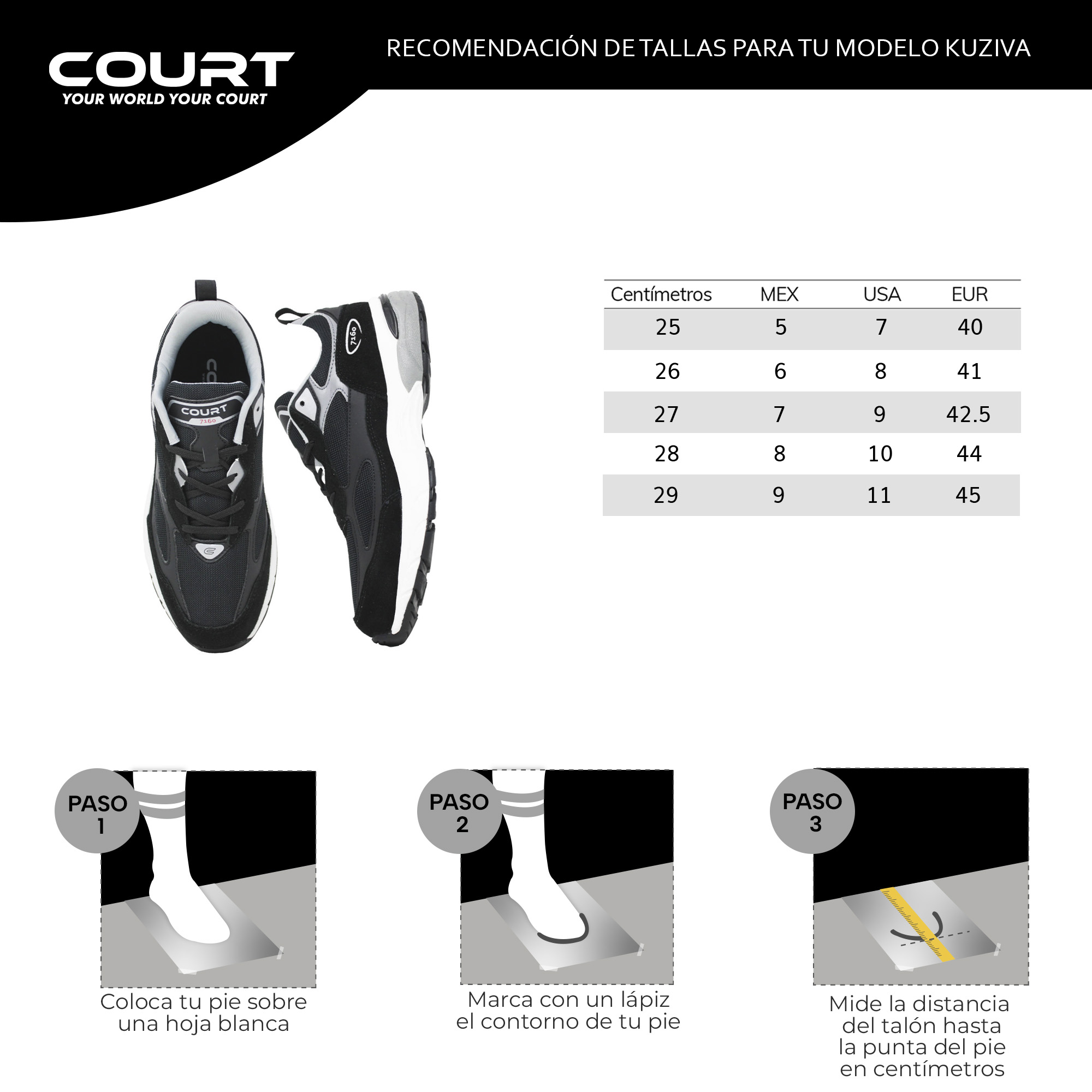 Foto 8 pulgar | Court Axis | Tenis Deportivo / Casual Para Hombre, Ultra Cómodos, Estilo Deportivo Y Elegante.