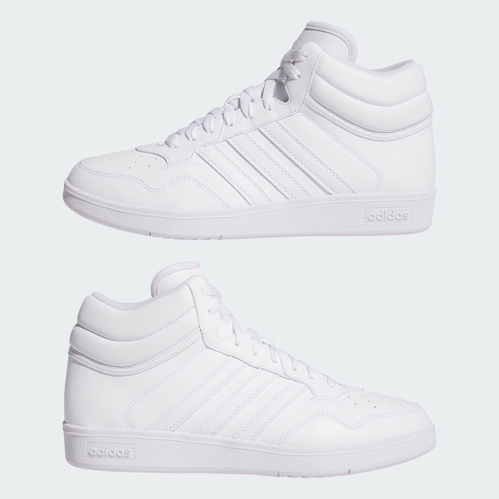 Foto 9 pulgar | Hoops 4.0 Mid Adidas Blanco Unisex