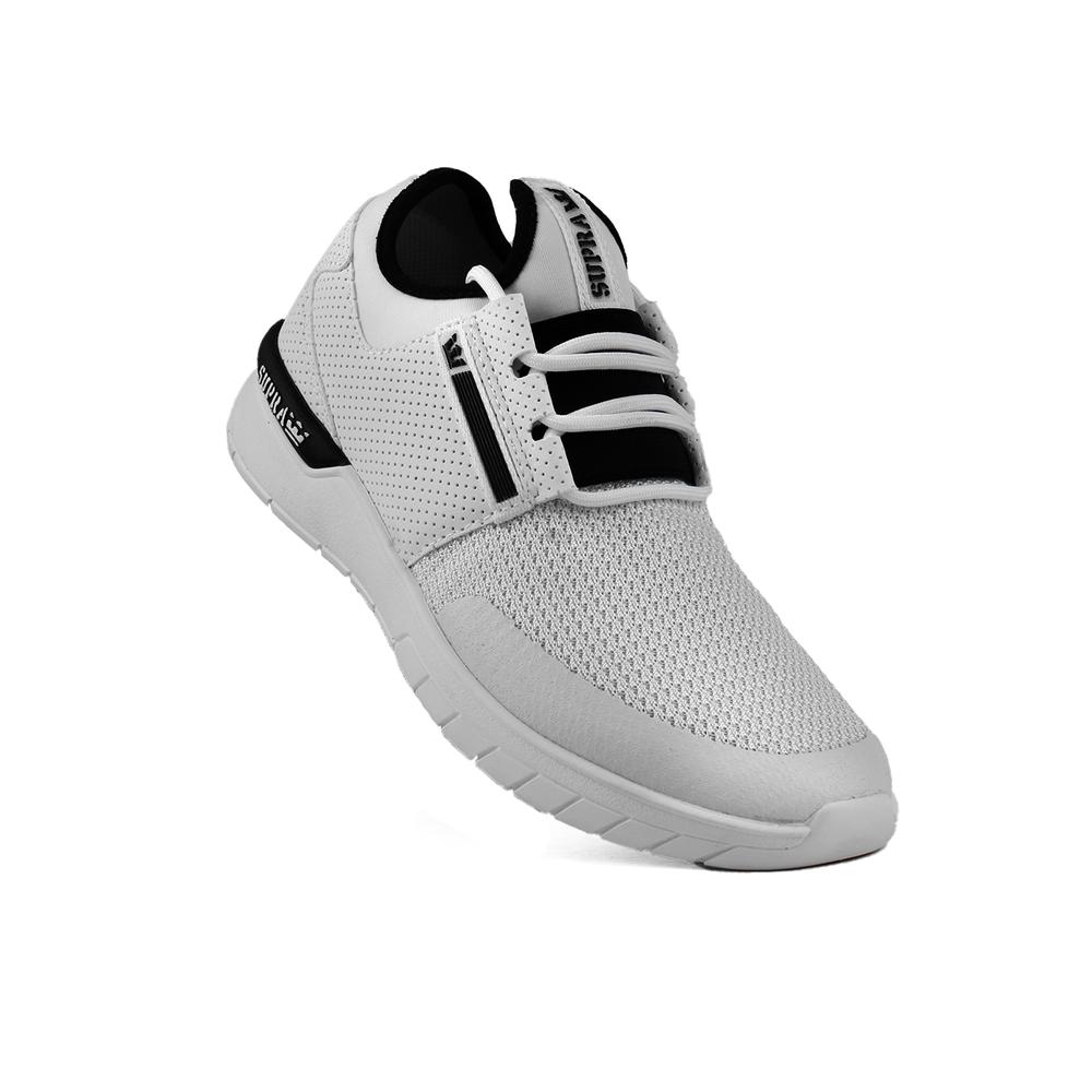 Tenis Supra Flow Run Hombre Brillante Blanco