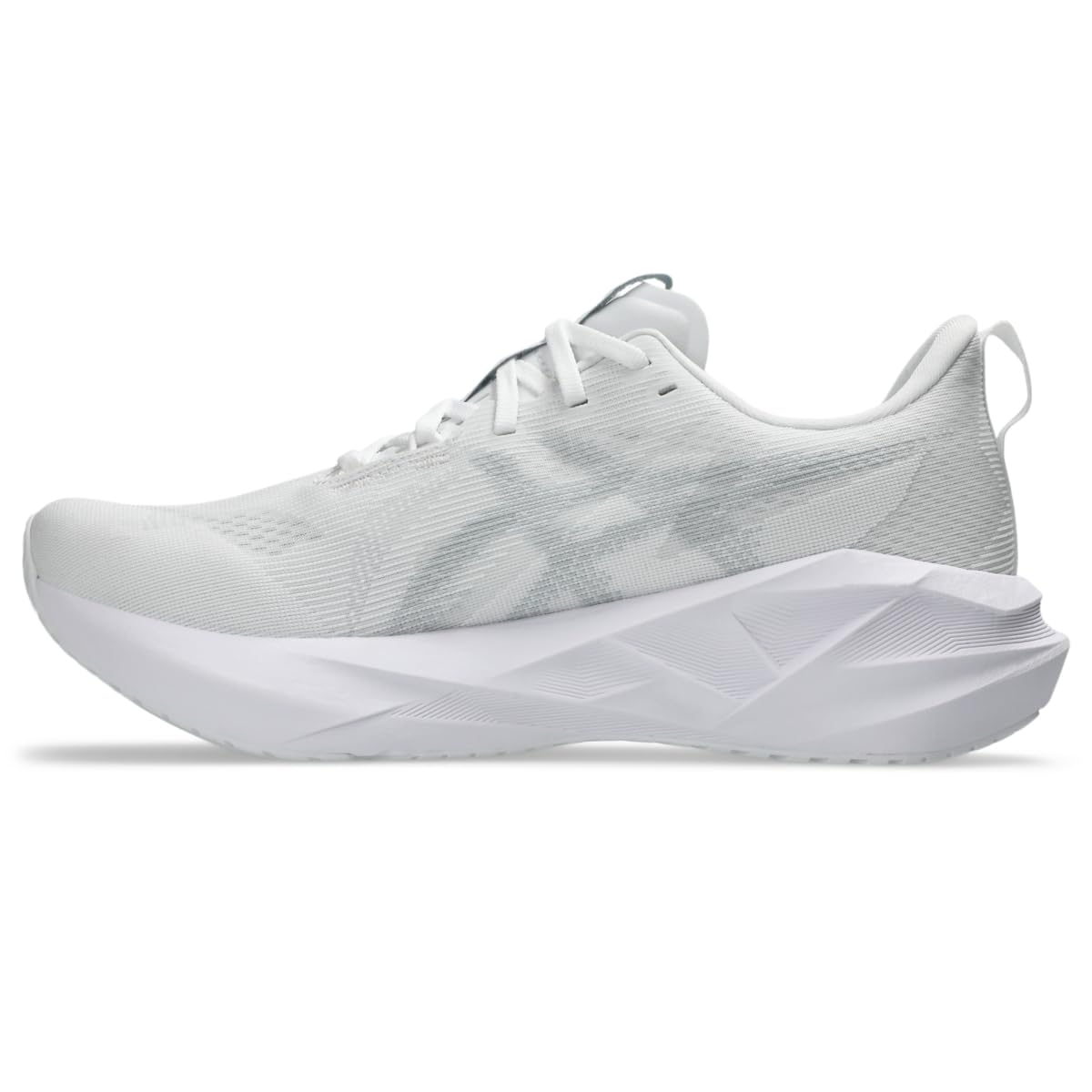 Foto 5 pulgar | Zapatos Asics Novablast 5 Para Hombre Blanco/gris Piamontés Talla 12.5 - Venta Internacional.