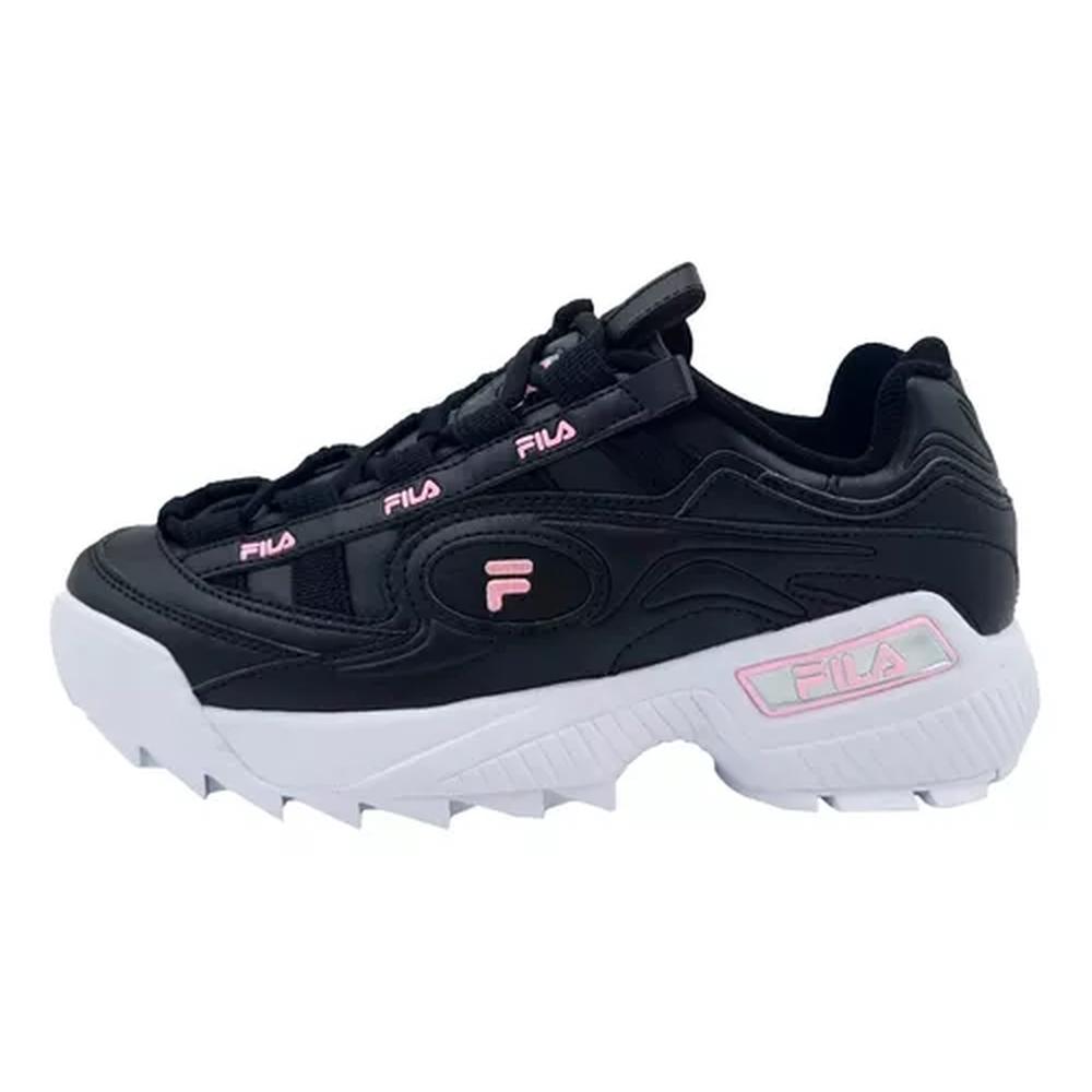 Foto 5 | Tenis Fila Mujer Casuales Comodos Original Sneackers Negro