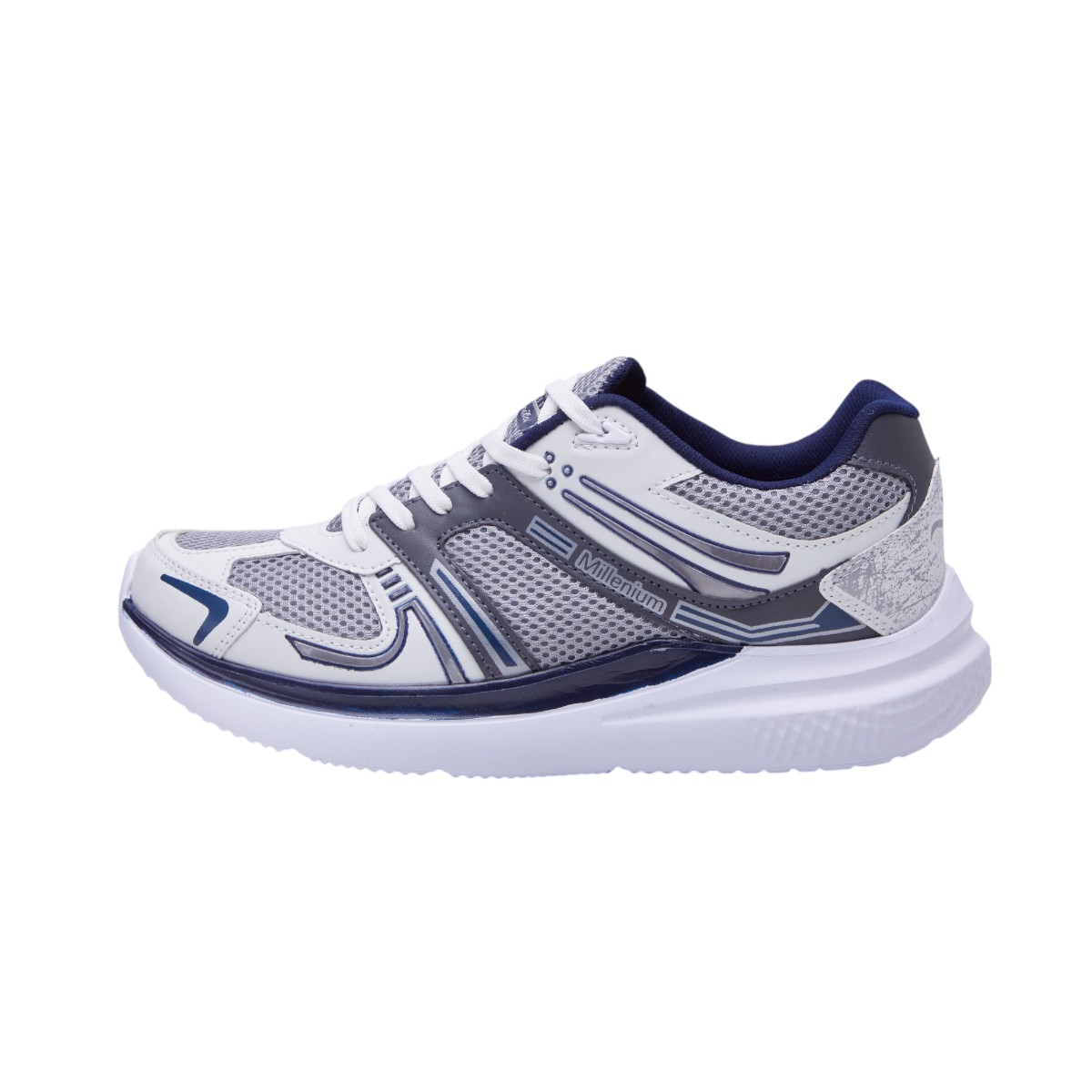 Foto 3 pulgar | Tenis Calzado Watanbe Color Gris Y Blanco Deportivo Hombre Diseño Vintage