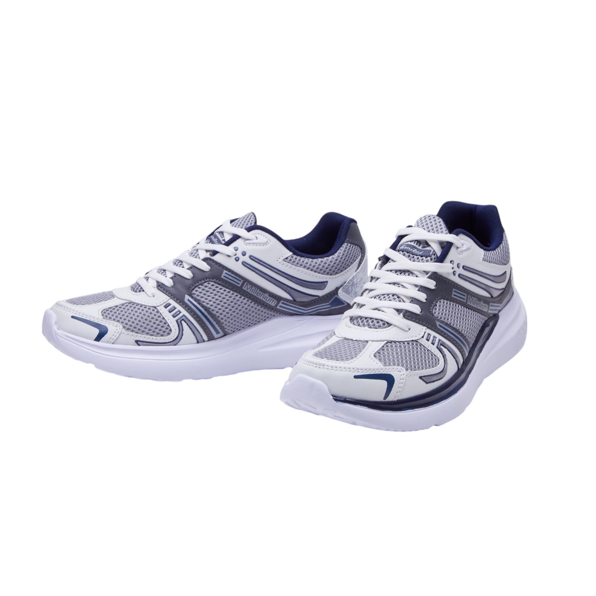 Foto 4 pulgar | Tenis Calzado Watanbe Color Gris Y Blanco Deportivo Hombre Diseño Vintage