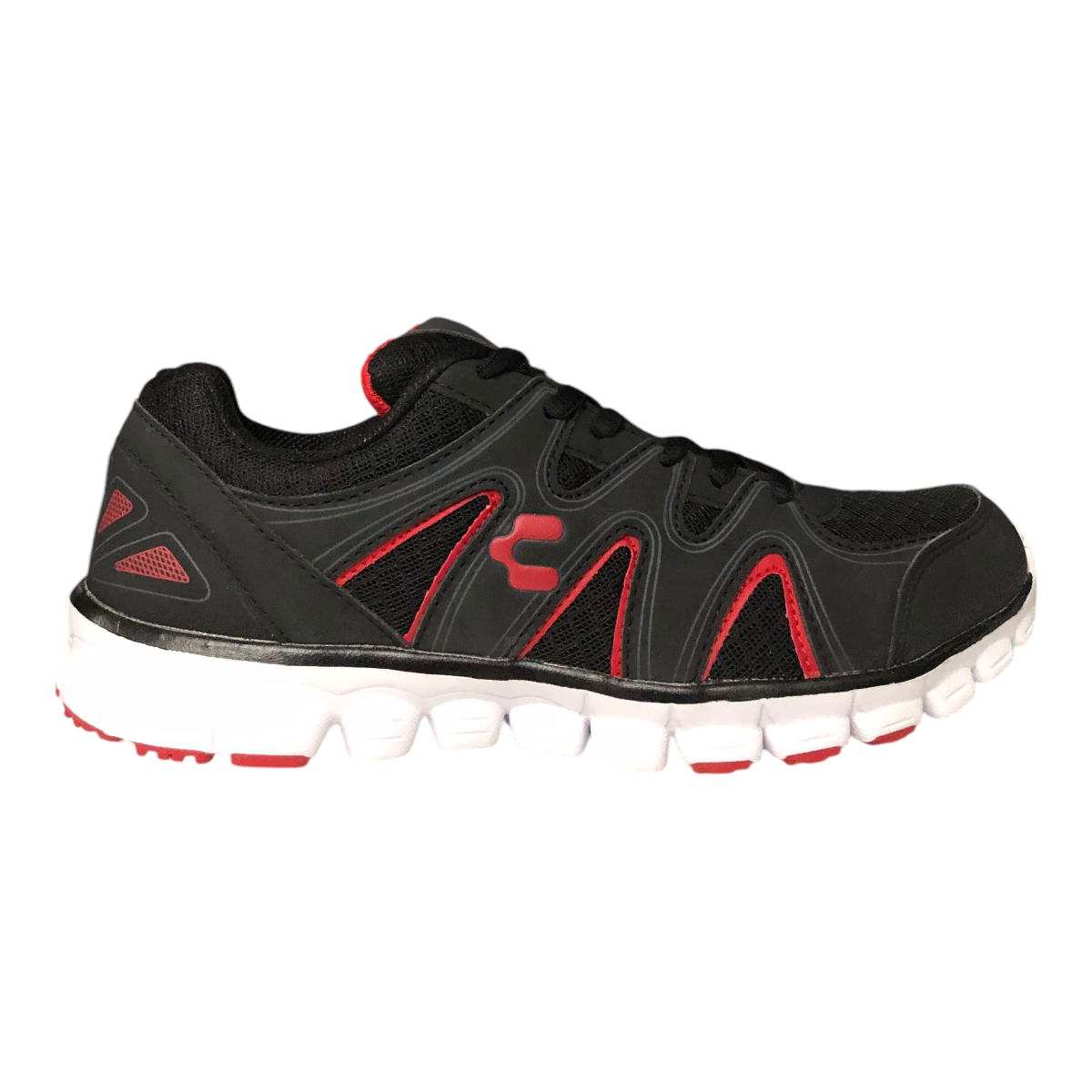 Tenis Deportivo Negro/rojo Para Caballero Charly