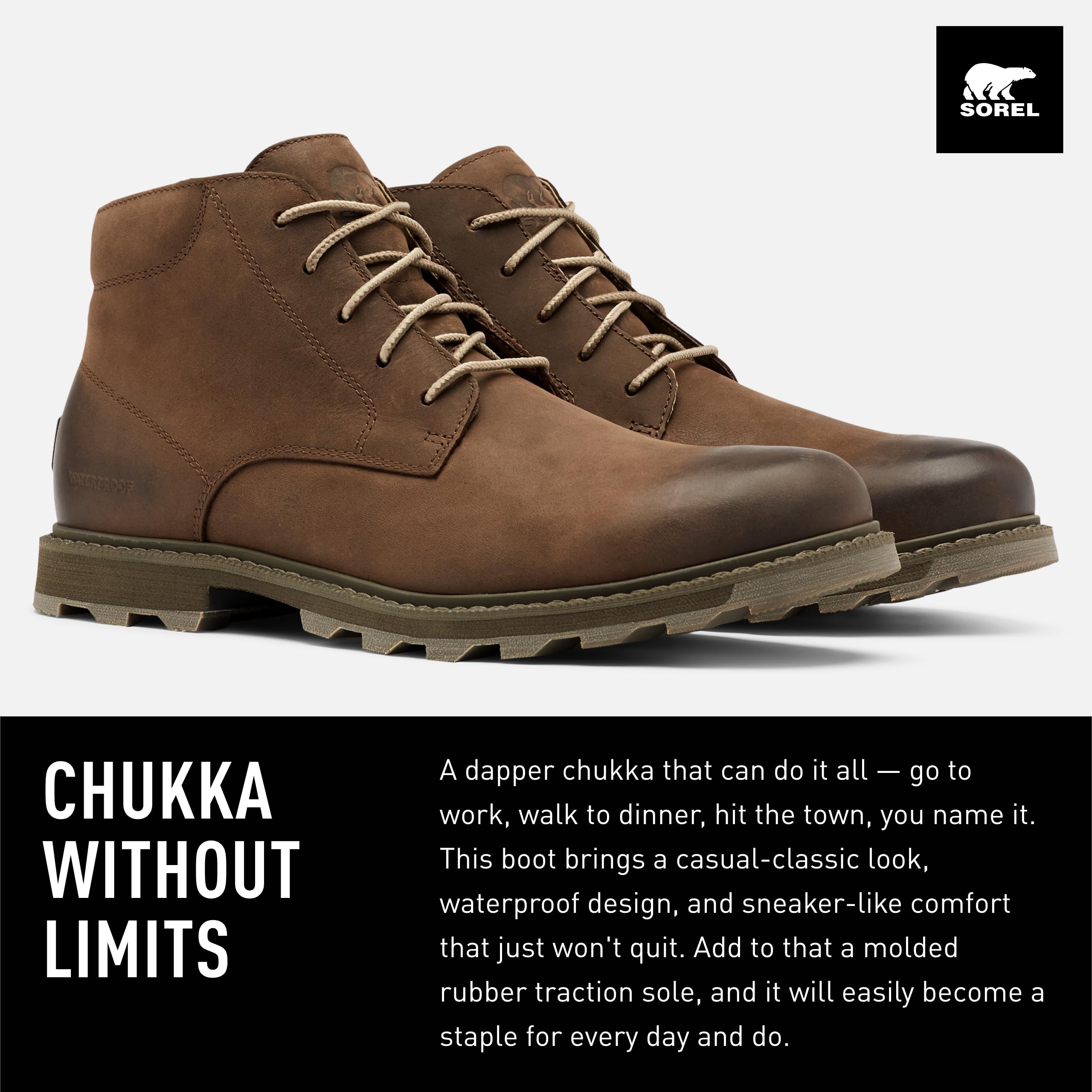 Foto 3 pulgar | Botas Sorel Madson Ll Chukka Impermeables Para Hombre, Color Tabaco - Venta Internacional.