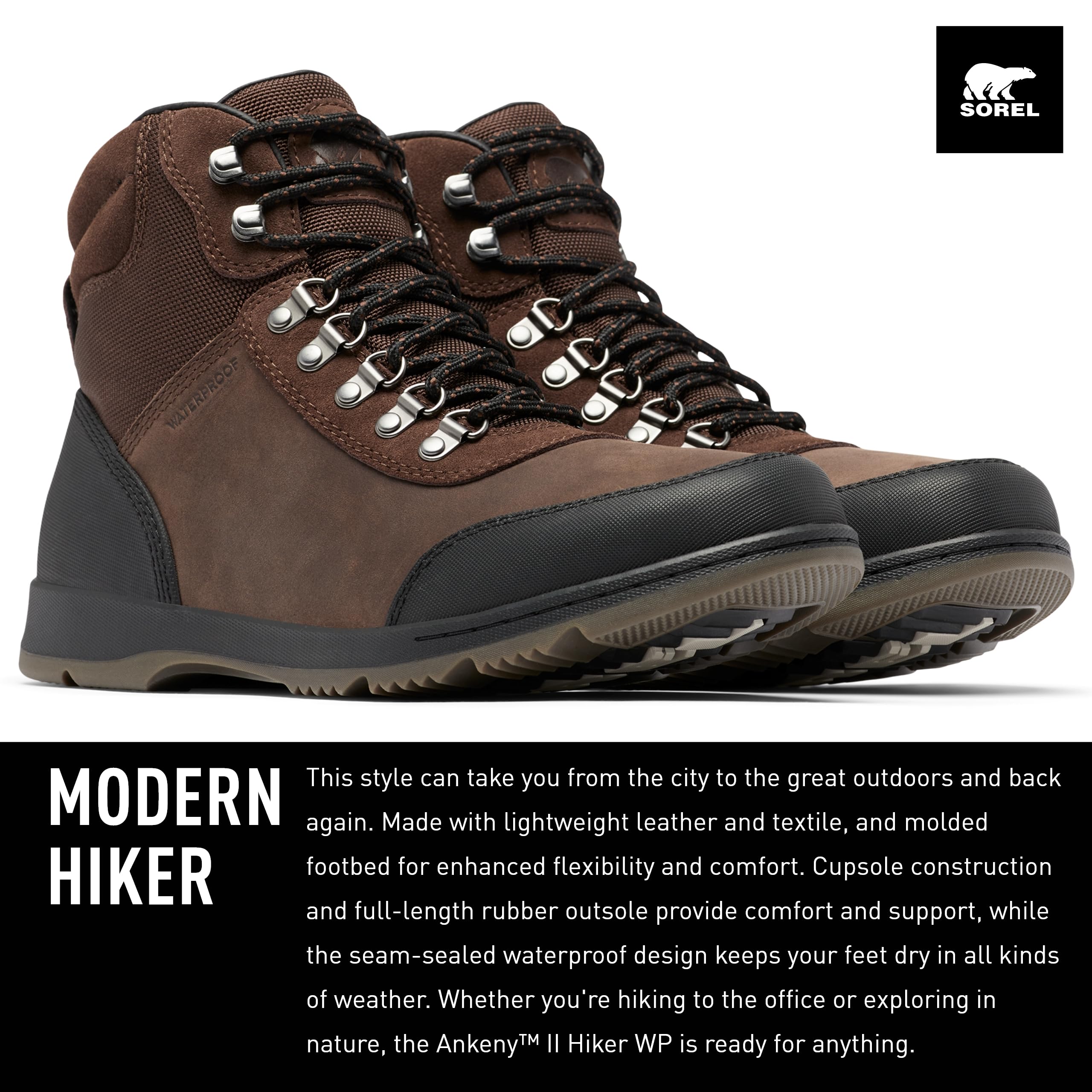Foto 3 pulgar | Botas Sorel Ankeny Ii Hiker Impermeables Para Hombre - Talla 11 - Venta Internacional.