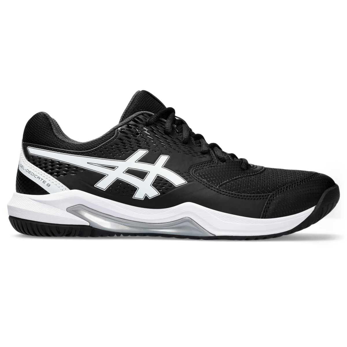 Zapatilla De Tenis Asics Gel-dedicate 8 Para Hombre, Color Negro/blanco, Talla 9 - Venta Internacional.