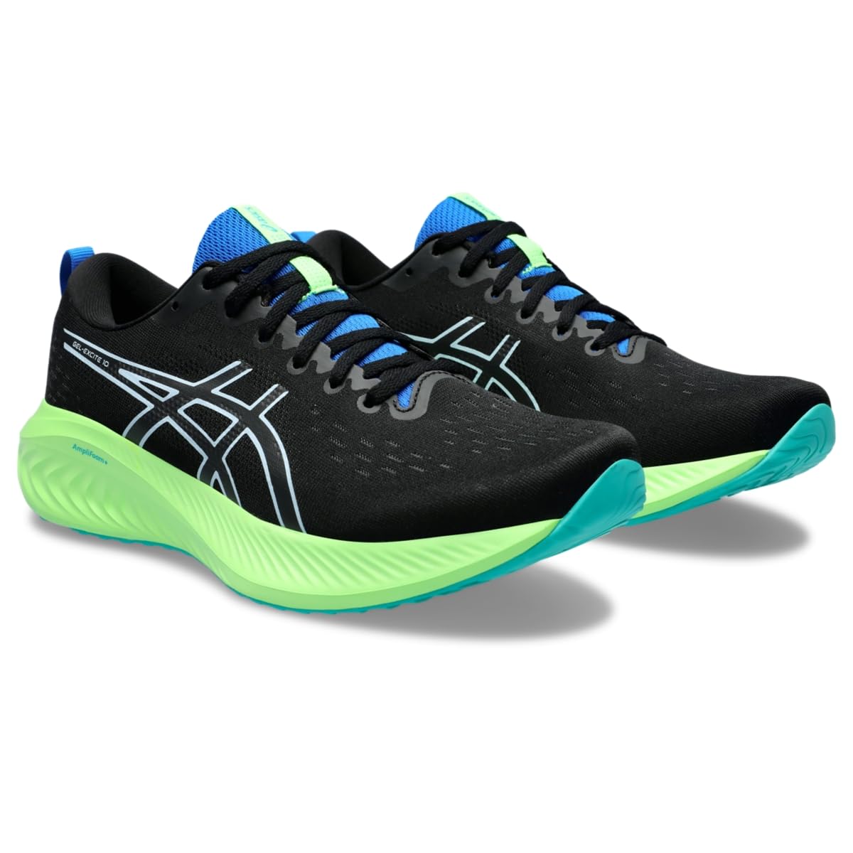 Foto 2 | Zapatillas De Running Asics Gel-excite 10 Para Hombre, Color Negro Y Azul Claro - Venta Internacional.