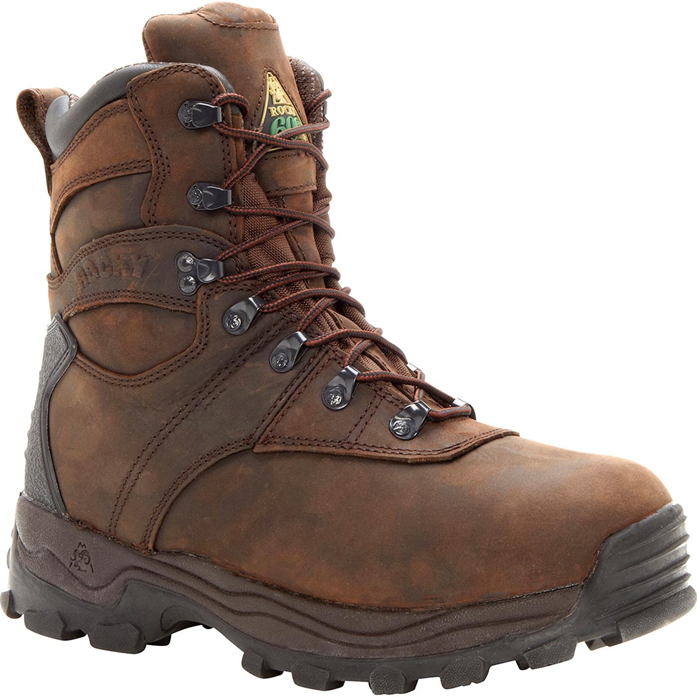 Bota Rocky Sport Utility 600g Con Aislamiento Impermeable, Marrón - Venta Internacional.