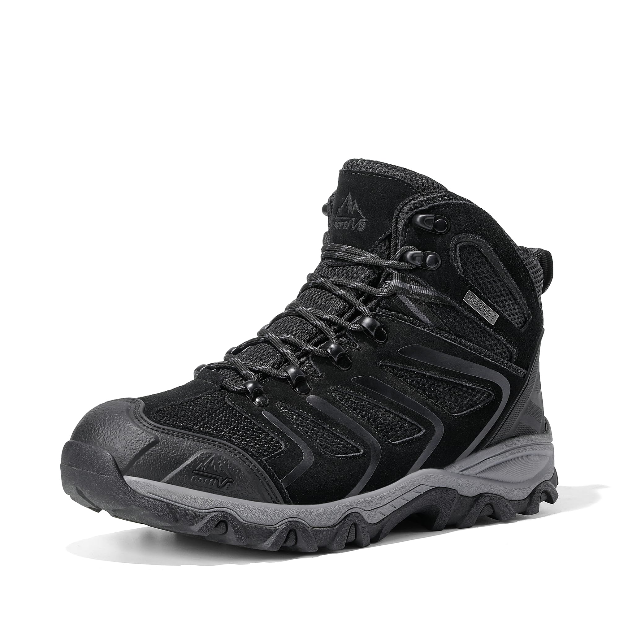 Foto 2 pulgar | Botas De Senderismo Nortiv 8 Armadillo Impermeables Para Hombre, Talla 10, Negras - Venta Internacional.
