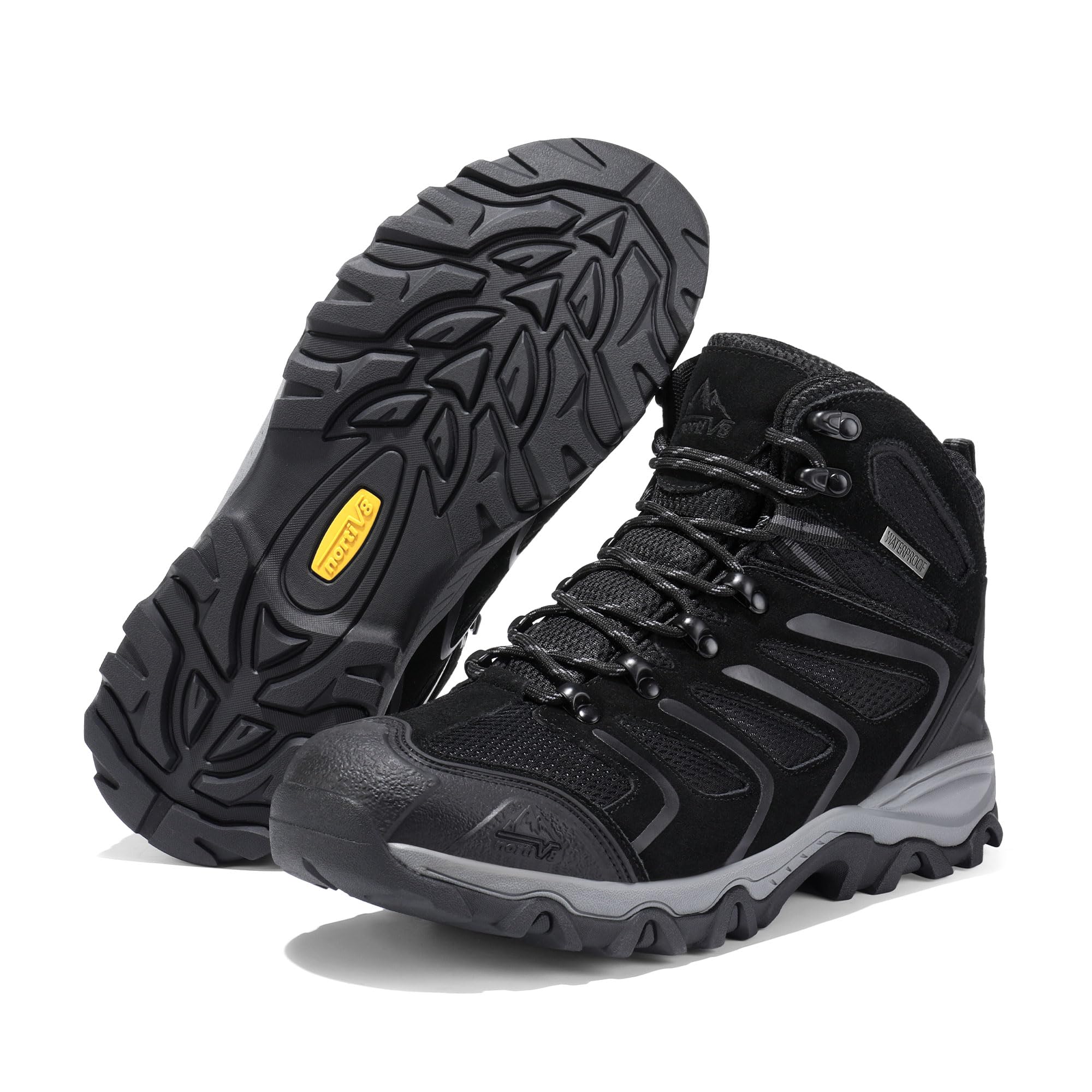 Foto 3 pulgar | Botas De Senderismo Nortiv 8 Armadillo Impermeables Para Hombre, Talla 10, Negras - Venta Internacional.