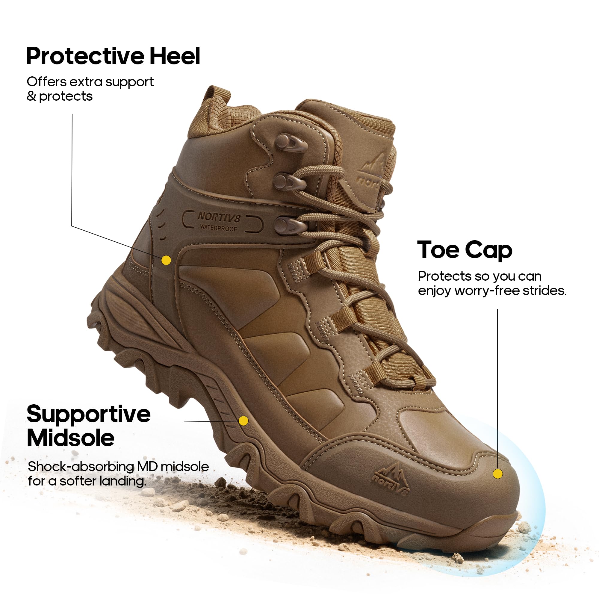 Foto 6 | Botas De Senderismo Nortiv 8 Paladin Impermeables Para Hombre Talla 9 - Venta Internacional.
