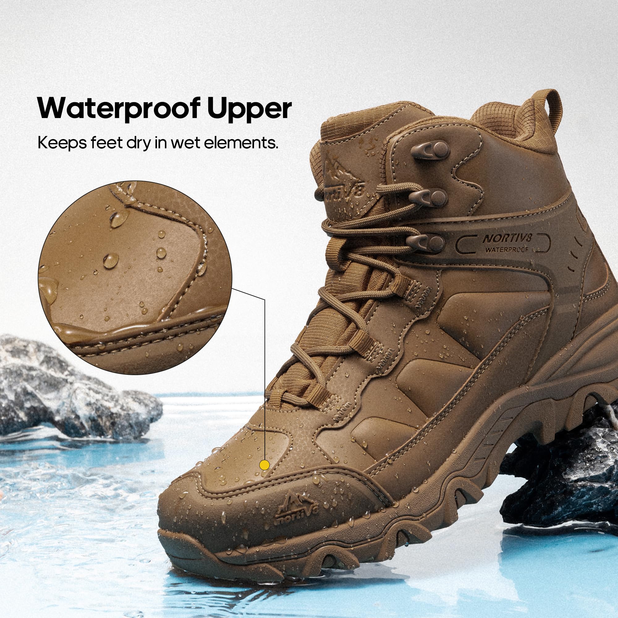 Foto 7 | Botas De Senderismo Nortiv 8 Paladin Impermeables Para Hombre Talla 9 - Venta Internacional.