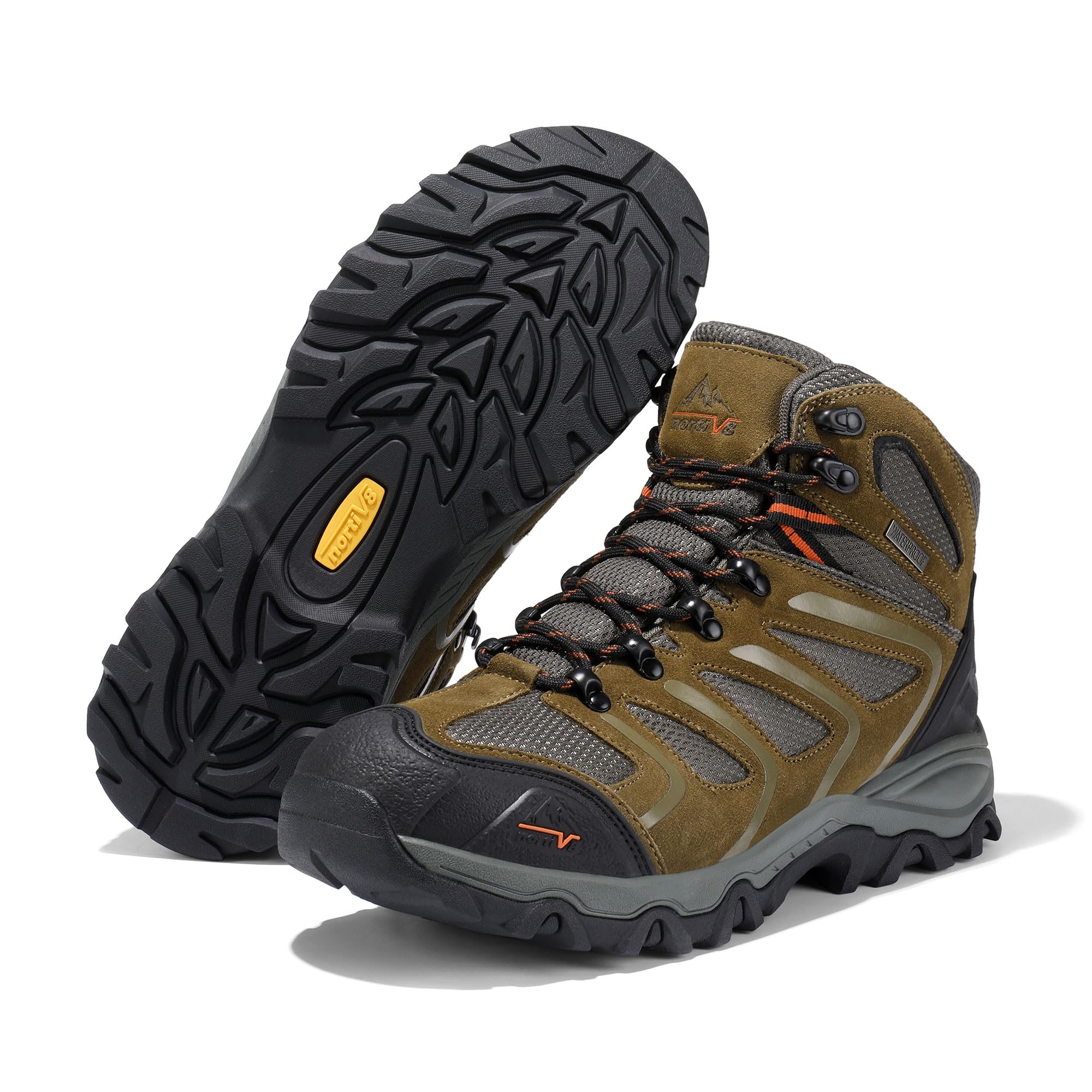 Foto 3 pulgar | Botas De Senderismo Nortiv 8 Armadillo Impermeables Para Hombre, Talla 8.5, Color Oliva - Venta Internacional.