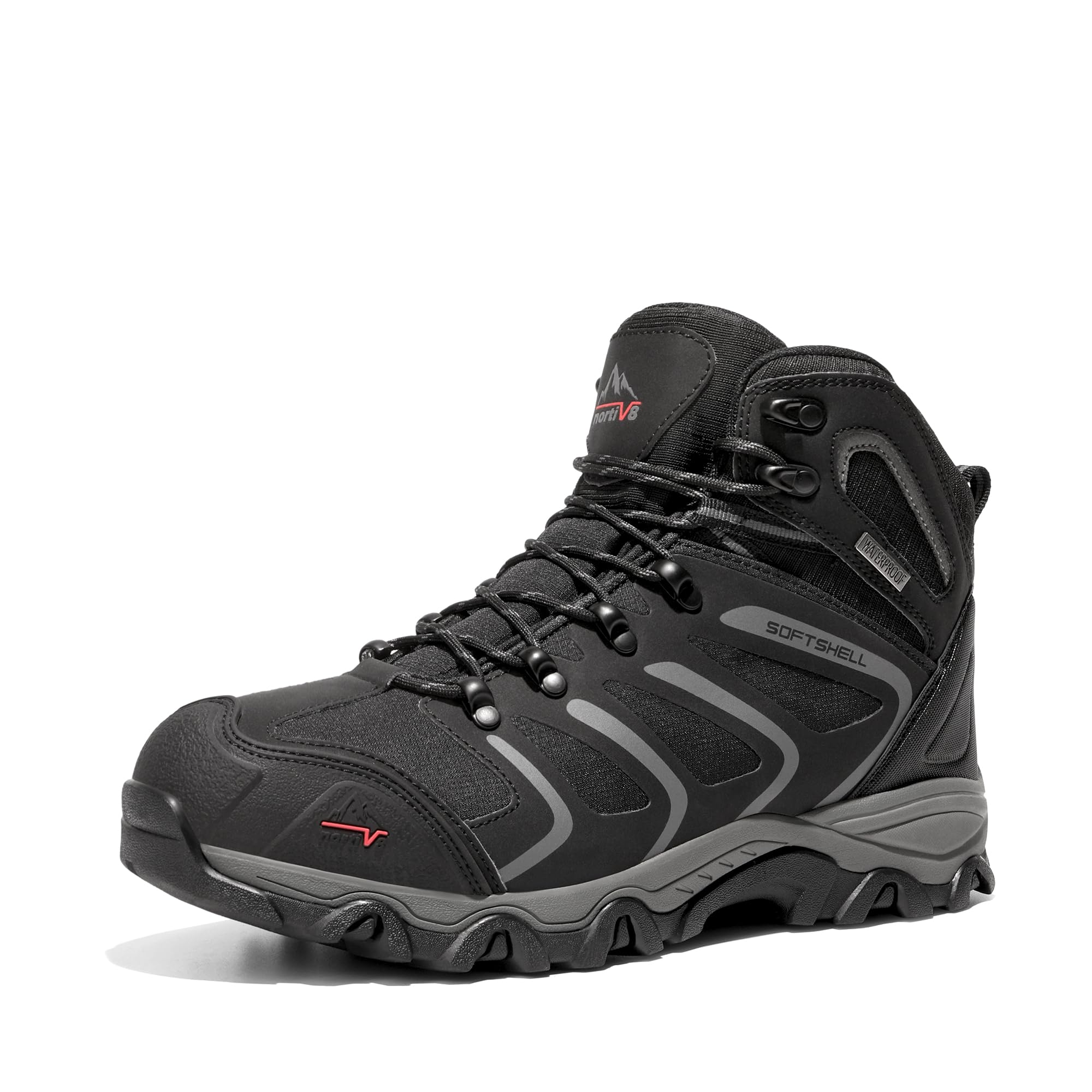 Foto 1 | Botas De Senderismo Nortiv 8 Armadillo Impermeables Para Hombre, Color Negro, Talla 15 - Venta Internacional.