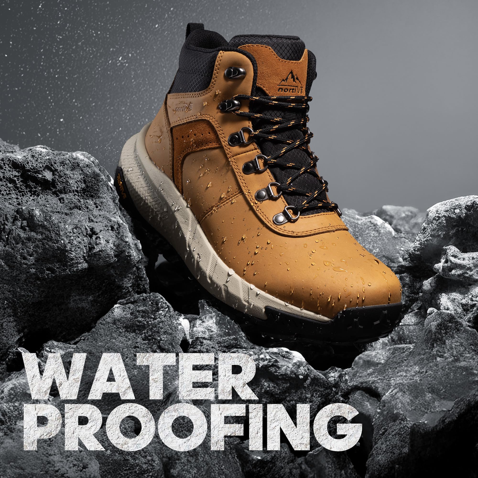 Foto 2 | Botas De Senderismo Nortiv 8 Nmumhb2505 Impermeables De Cuero Para Hombre, Color Marrón - Venta Internacional.