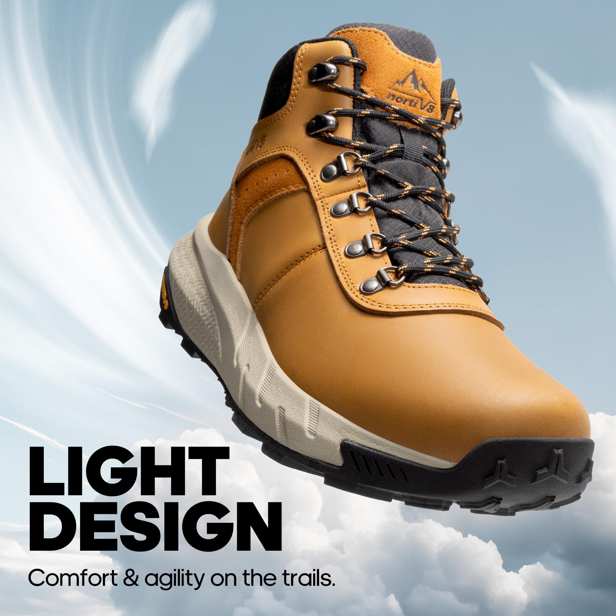 Foto 4 pulgar | Botas De Senderismo Nortiv 8 Nmumhb2505 Impermeables De Cuero Para Hombre, Color Marrón - Venta Internacional.