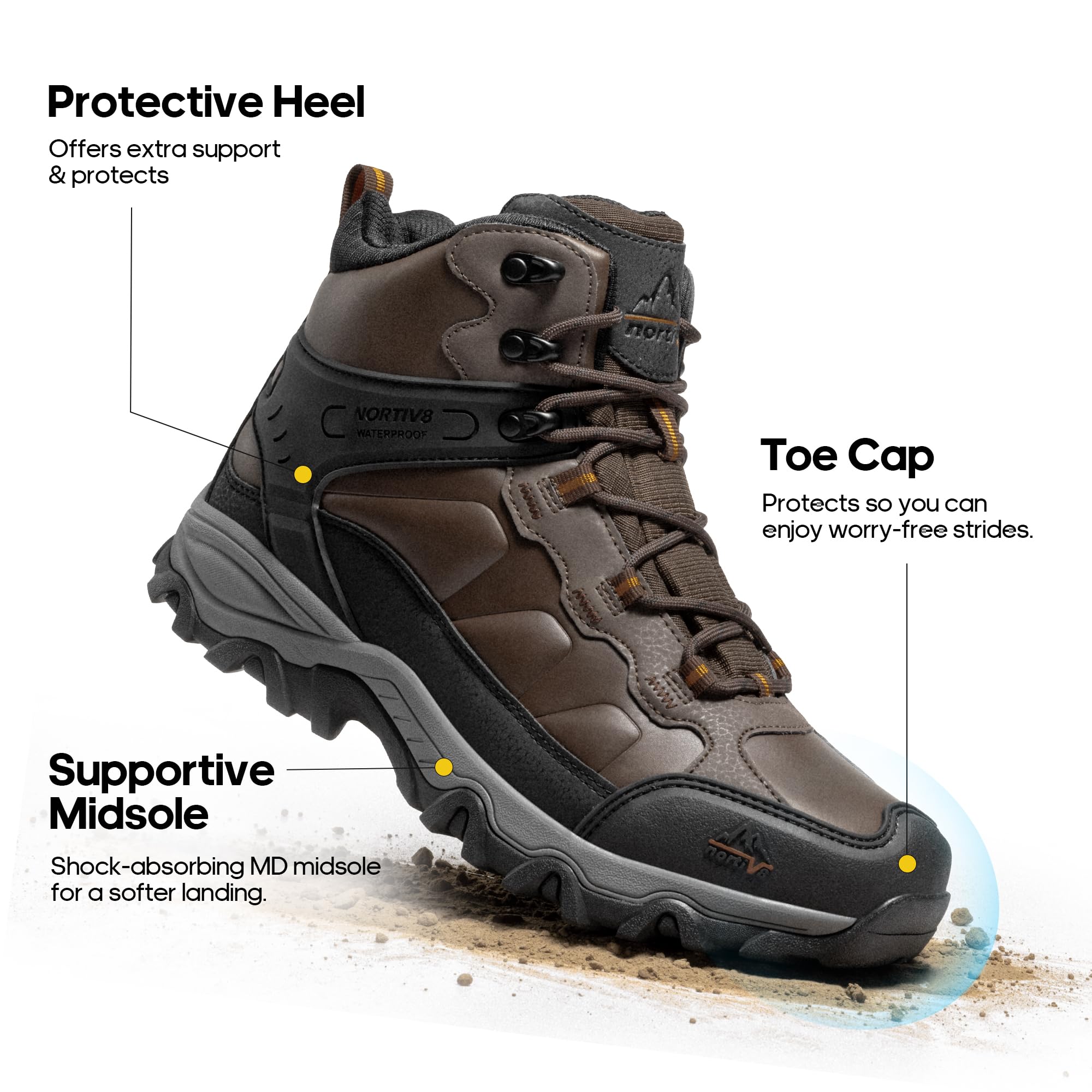 Foto 7 pulgar | Botas De Senderismo Nortiv 8 Paladin Impermeables Para Hombre Talla 11 - Venta Internacional.