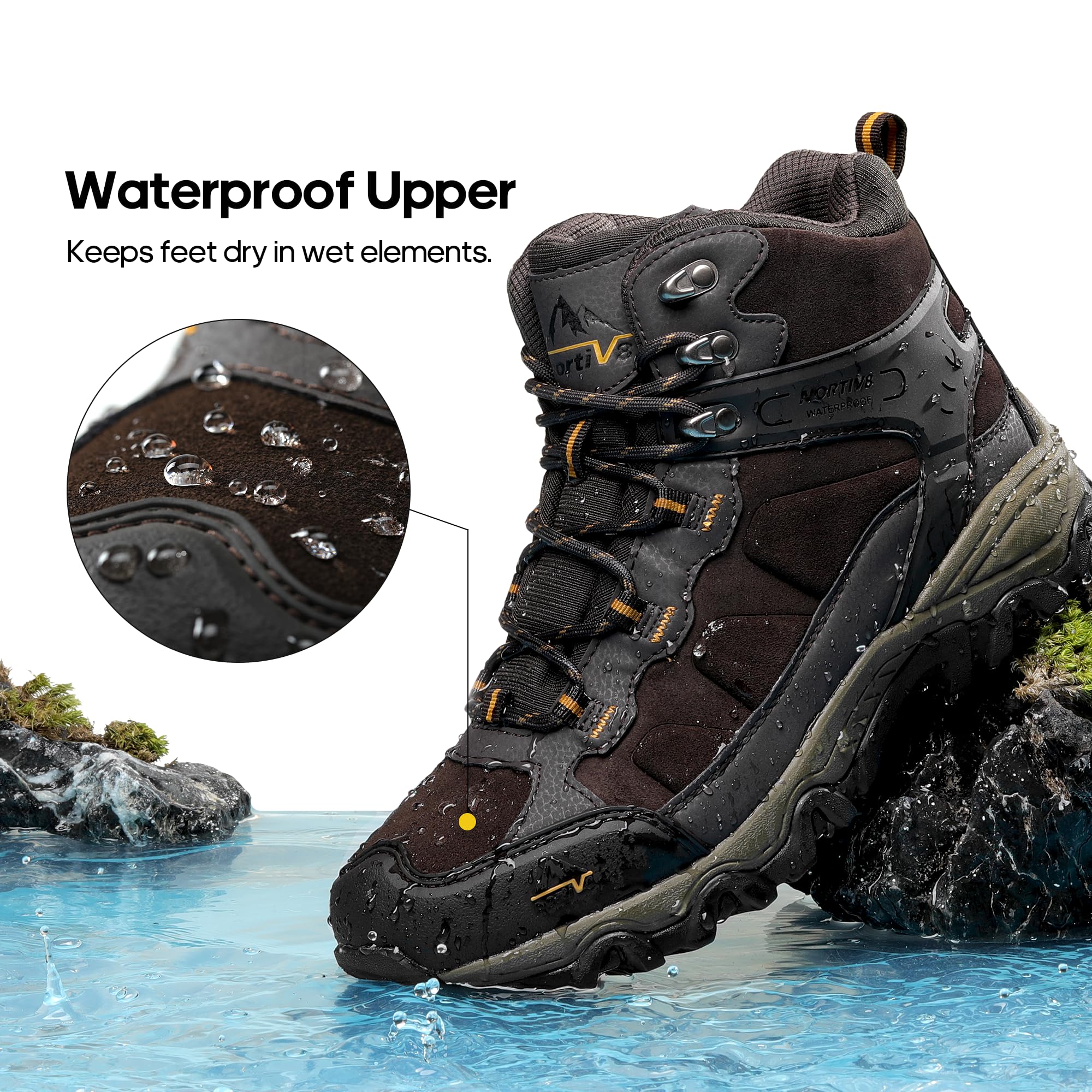 Foto 8 pulgar | Botas De Senderismo Nortiv 8 Paladin Impermeables Para Hombre, Color Marrón 7.5us - Venta Internacional.