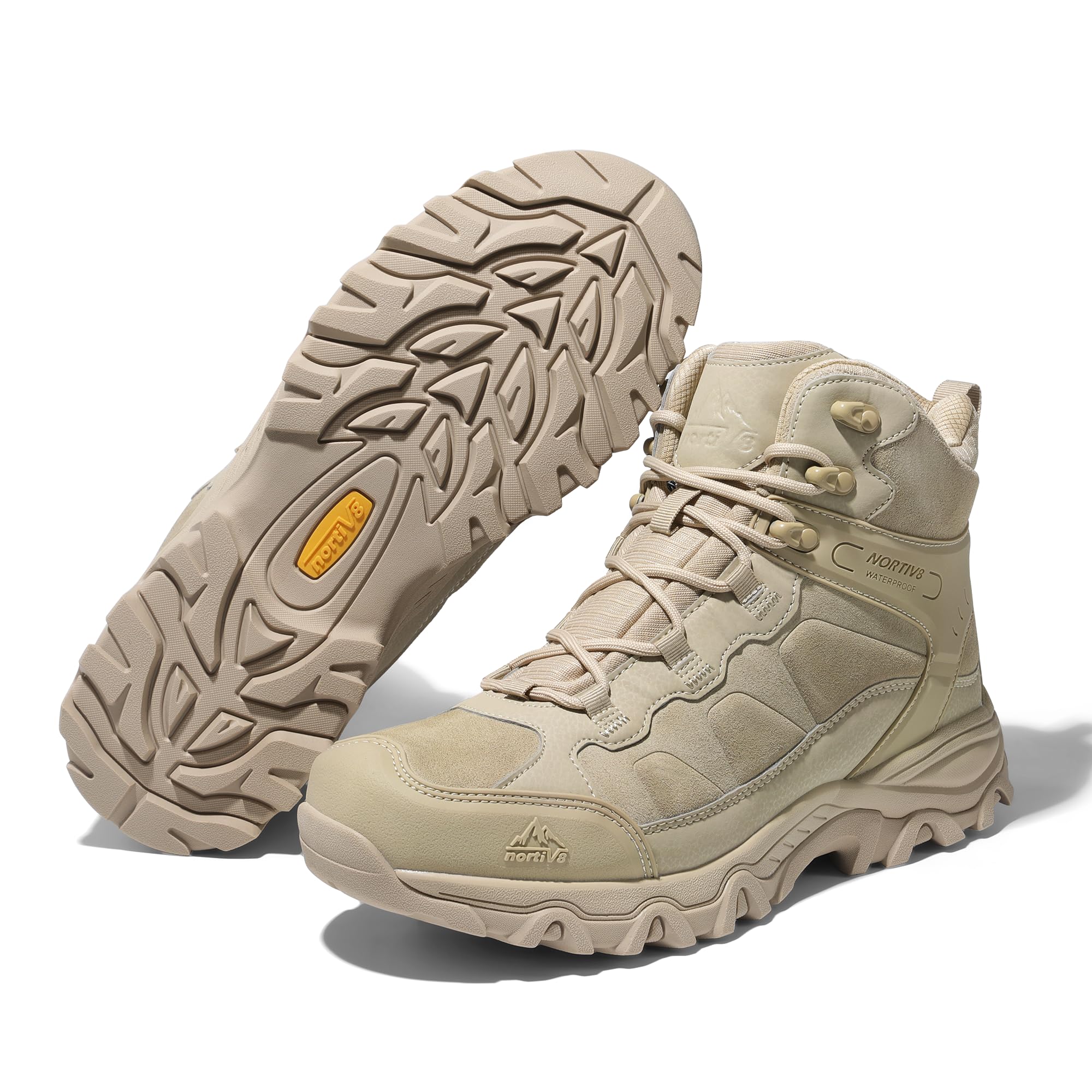 Foto 3 pulgar | Botas De Senderismo Nortiv 8 Paladin Impermeables Para Hombre, Talla 10, Color Arena - Venta Internacional.