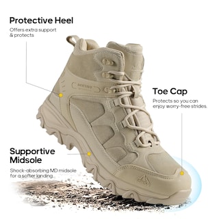 Foto 6 | Botas De Senderismo Nortiv 8 Paladin Impermeables Para Hombre, Talla 10, Color Arena - Venta Internacional.