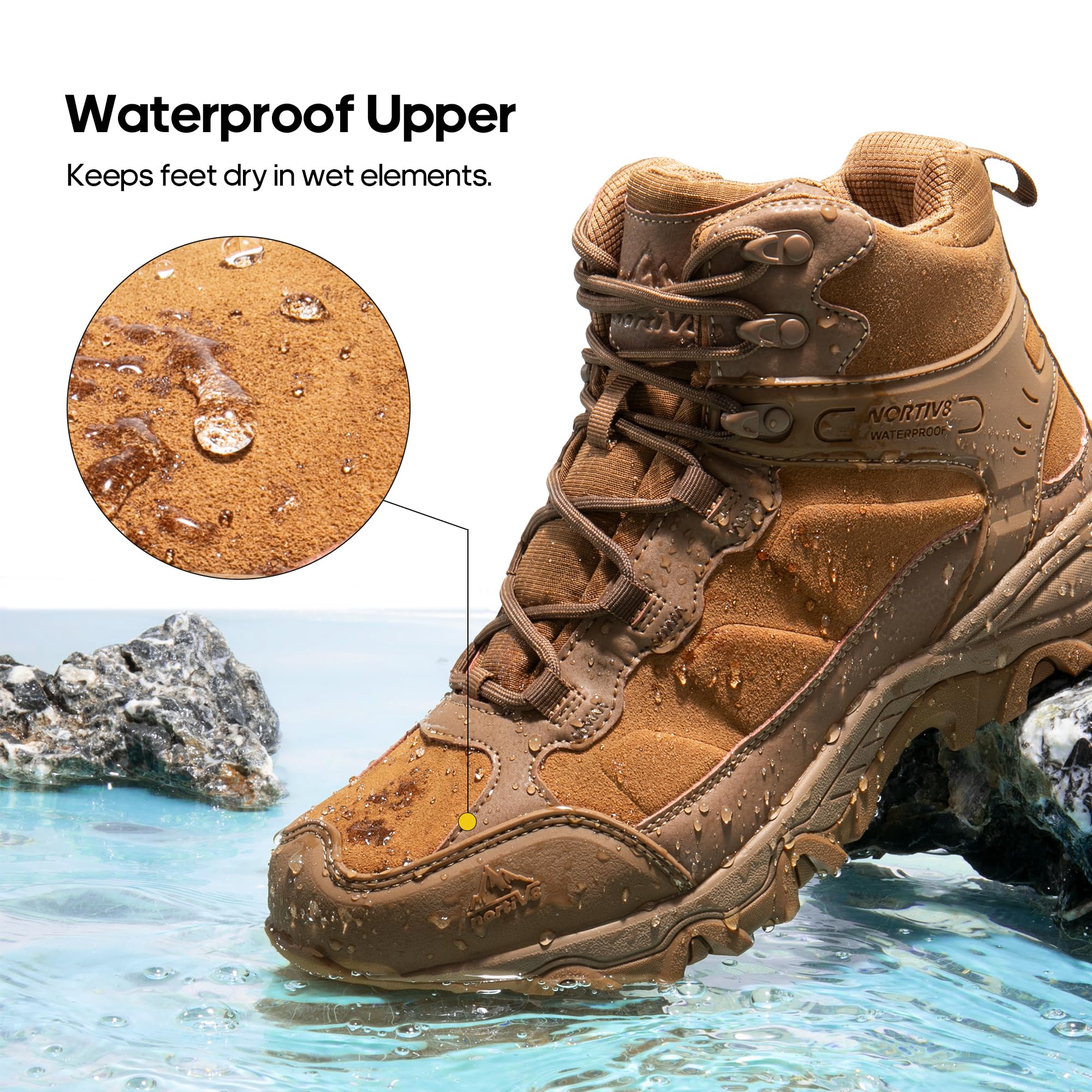 Foto 7 | Botas De Senderismo Nortiv 8 Paladin Impermeables Para Hombre, Talla 9.5 - Venta Internacional.