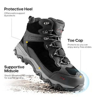 Foto 6 | Botas De Senderismo Nortiv 8 Paladin Impermeables Para Hombre, Talla 13, Color Negro - Venta Internacional.