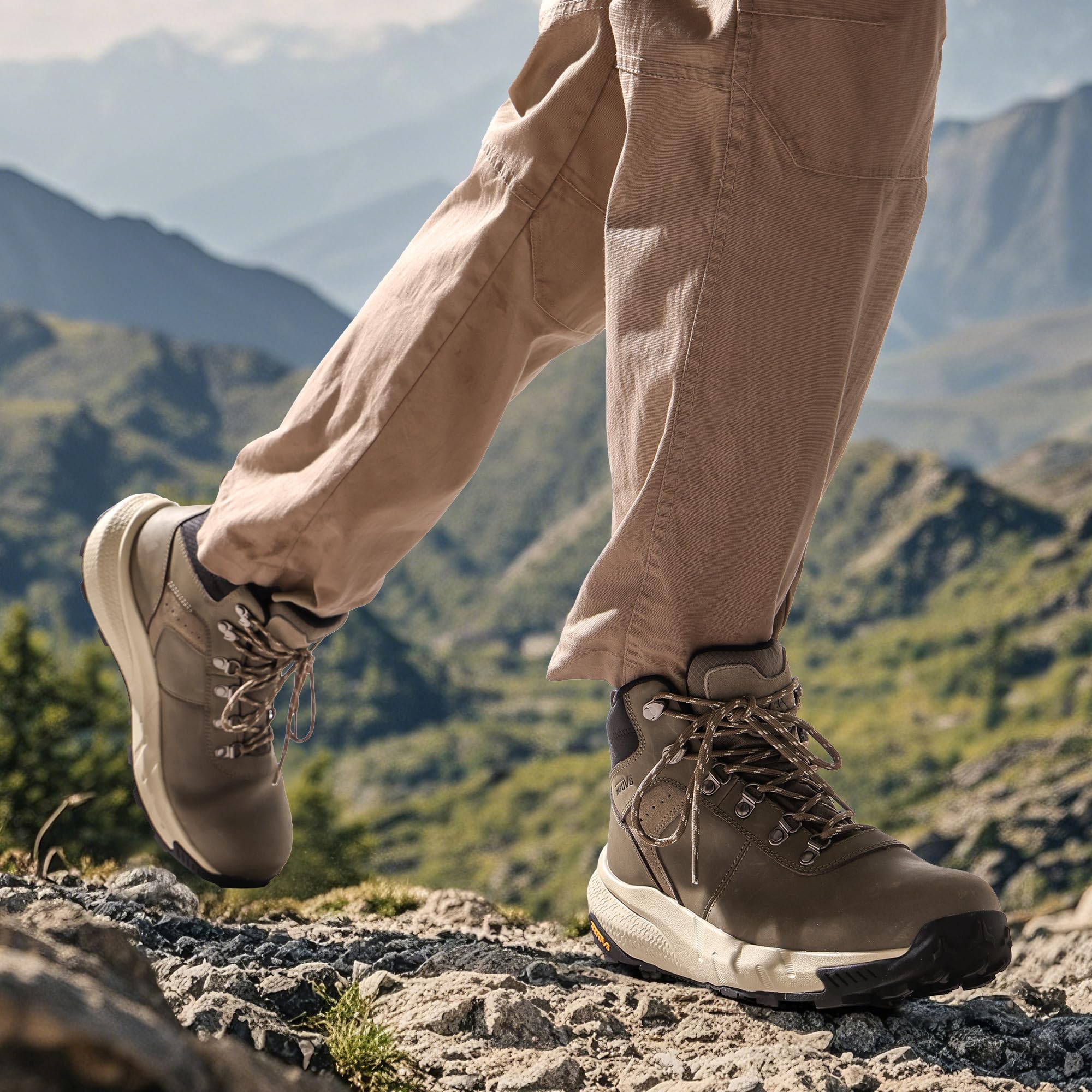 Foto 7 | Botas De Senderismo Nortiv 8 Nmumhb2505 Impermeables De Piel Para Hombre, Color Oliva 8.5 - Venta Internacional.
