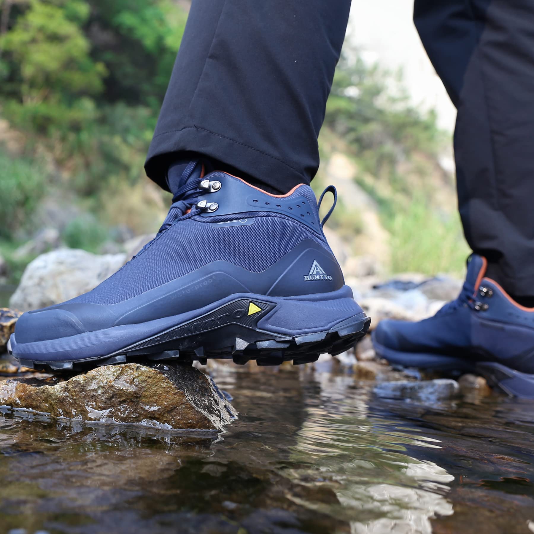 Foto 7 pulgar | Botas De Senderismo Humtto All-terrain Impermeables Para Hombre Azul 8.5 - Venta Internacional.