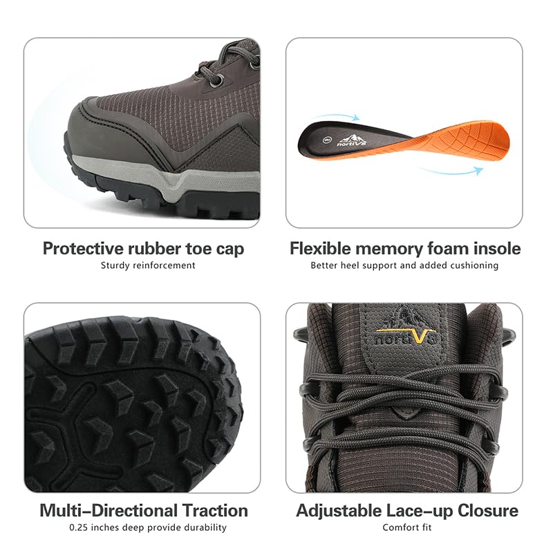 Foto 2 | Botas De Senderismo Nortiv 8 Paladin Impermeables Para Hombre, Color Marrón, Talla 10 - Venta Internacional.