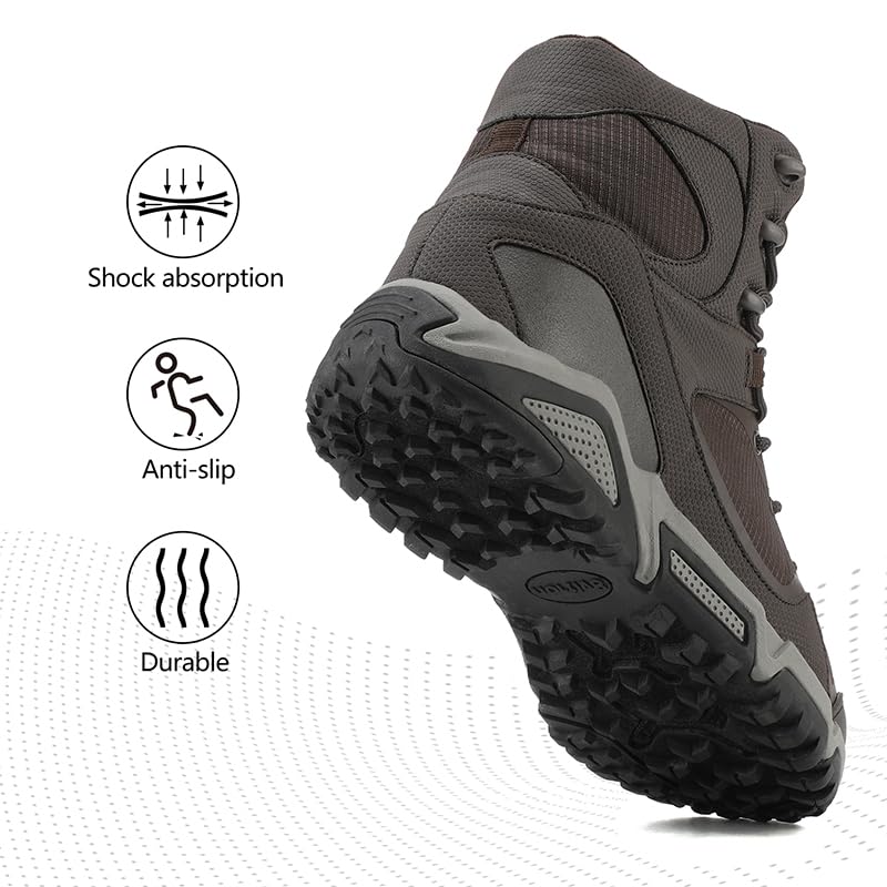 Foto 5 pulgar | Botas De Senderismo Nortiv 8 Paladin Impermeables Para Hombre, Color Marrón, Talla 10 - Venta Internacional.