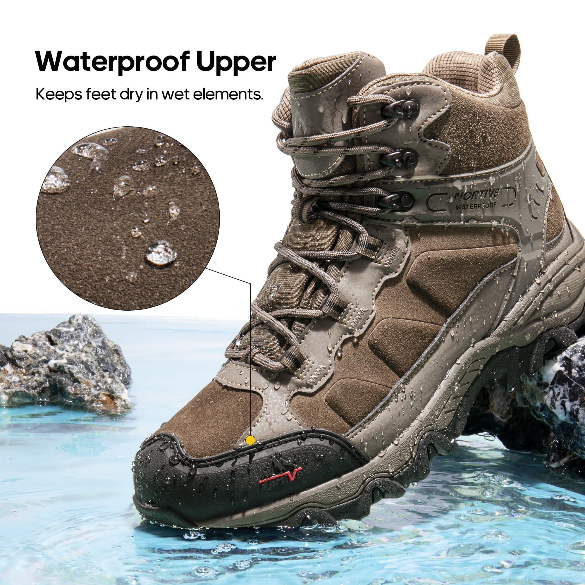 Foto 7 | Botas De Senderismo Nortiv 8 Paladin Impermeables Para Hombre Talla 8 - Venta Internacional.