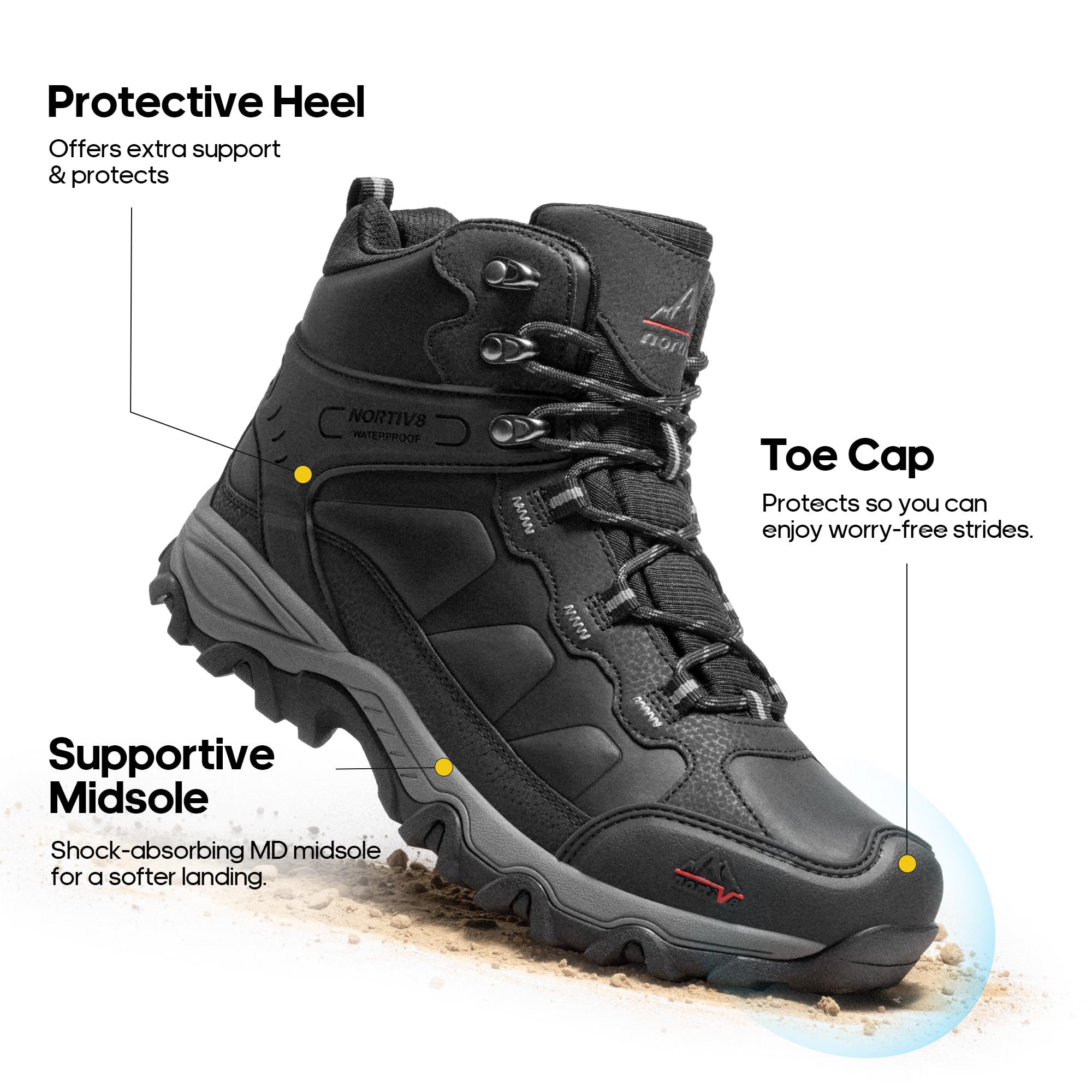 Foto 7 pulgar | Botas De Senderismo Nortiv 8 Paladin Impermeables Para Hombre Talla 11 - Venta Internacional.