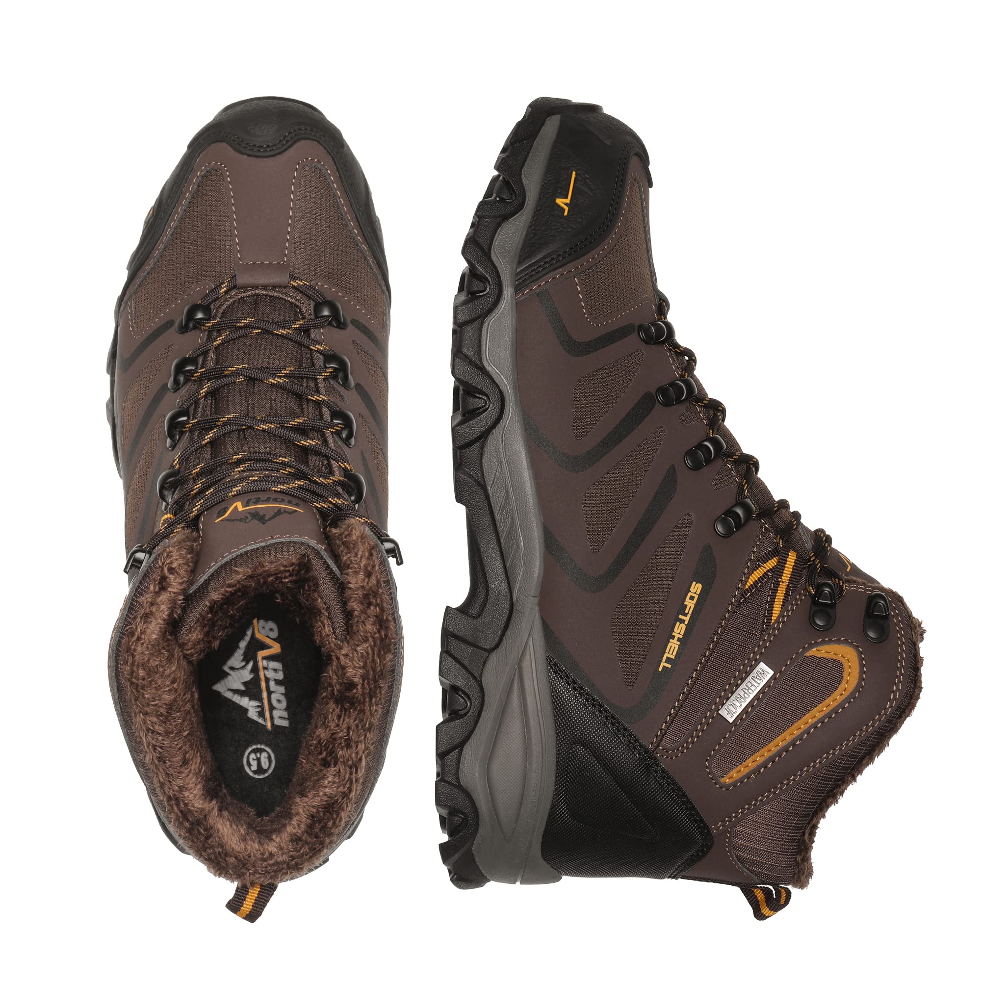 Foto 4 pulgar | Botas De Senderismo De Invierno Nortiv 8 Armadillo Impermeables Para Hombre, Color Marrón - Venta Internacional.