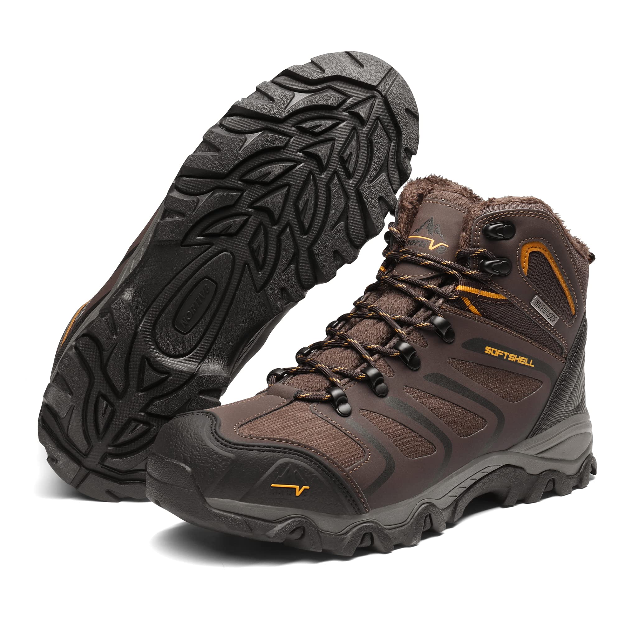 Foto 5 pulgar | Botas De Senderismo De Invierno Nortiv 8 Armadillo Impermeables Para Hombre, Color Marrón - Venta Internacional.