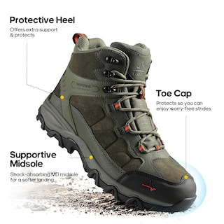 Foto 6 | Botas De Senderismo Nortiv 8 Paladin Impermeables Para Hombre, Color Verde Militar - Venta Internacional.