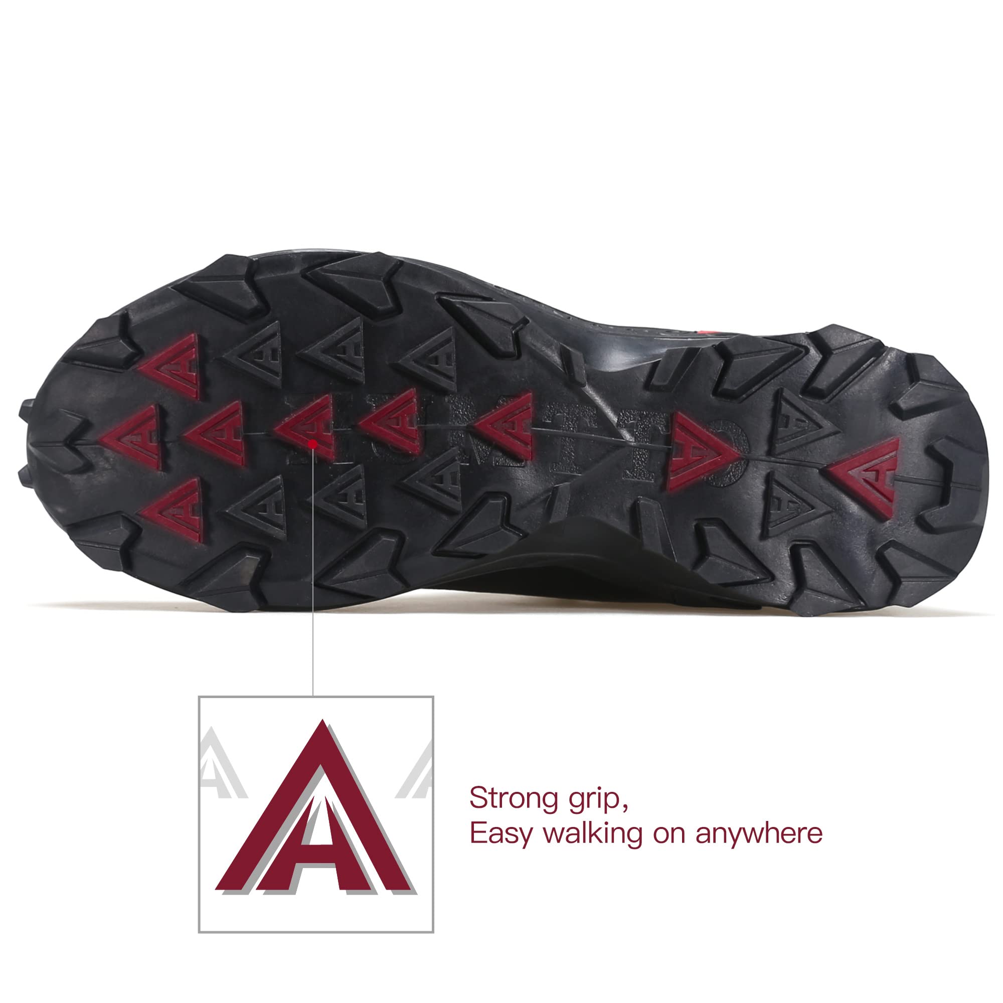 Foto 5 pulgar | Botas De Senderismo Humtto Para Hombre, Todo Terreno, Impermeables, Negras - Venta Internacional.