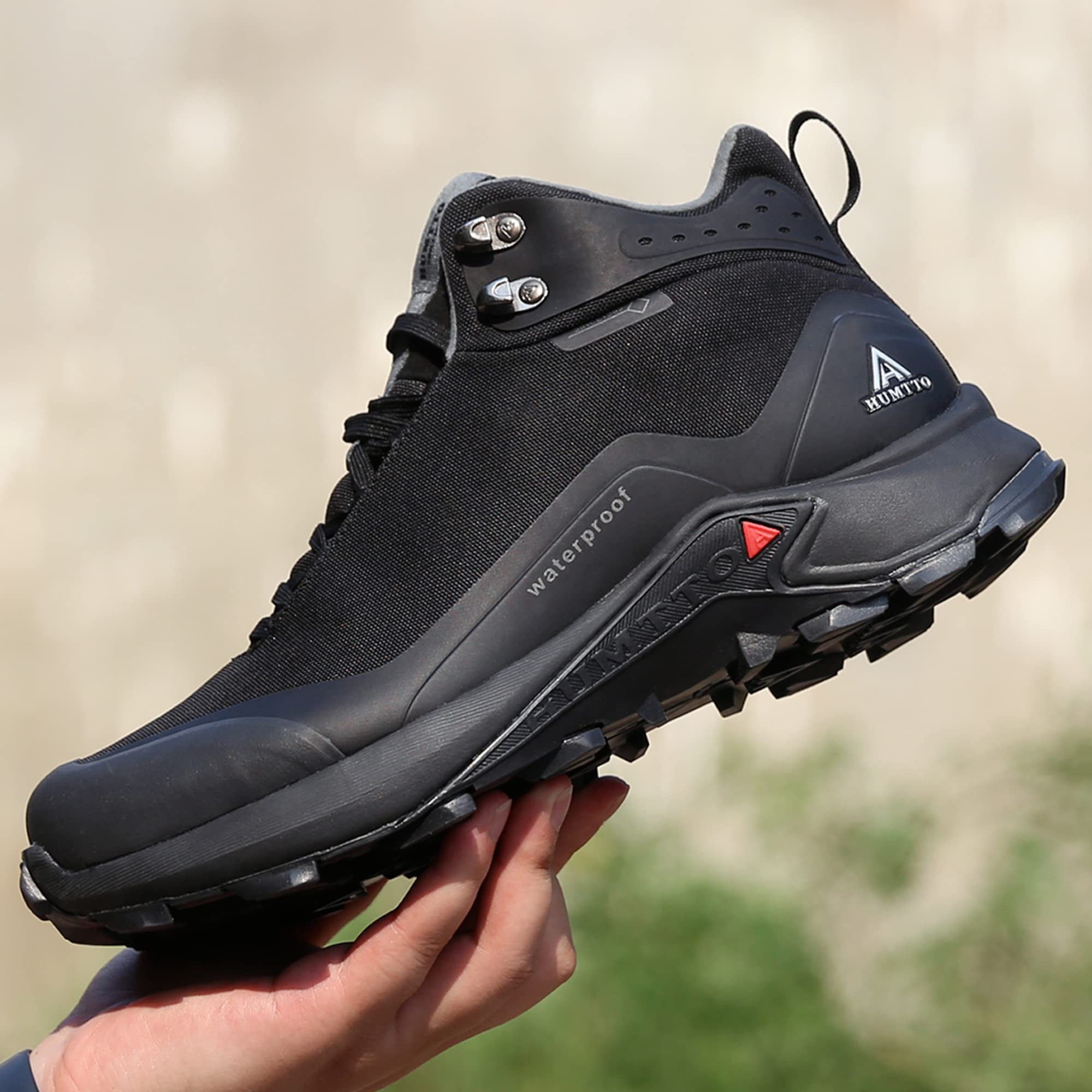 Foto 7 | Botas De Senderismo Humtto Para Hombre, Todo Terreno, Impermeables, Negras - Venta Internacional.