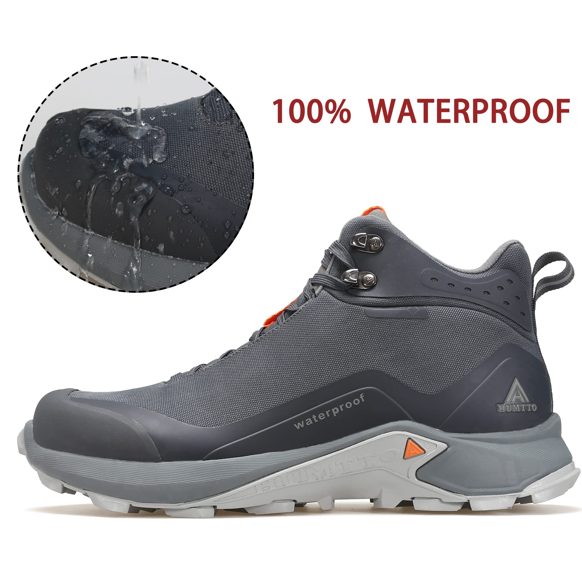 Foto 2 | Botas De Senderismo Humtto All-terrain Impermeables Para Hombre, Color Gris 8.5us - Venta Internacional.