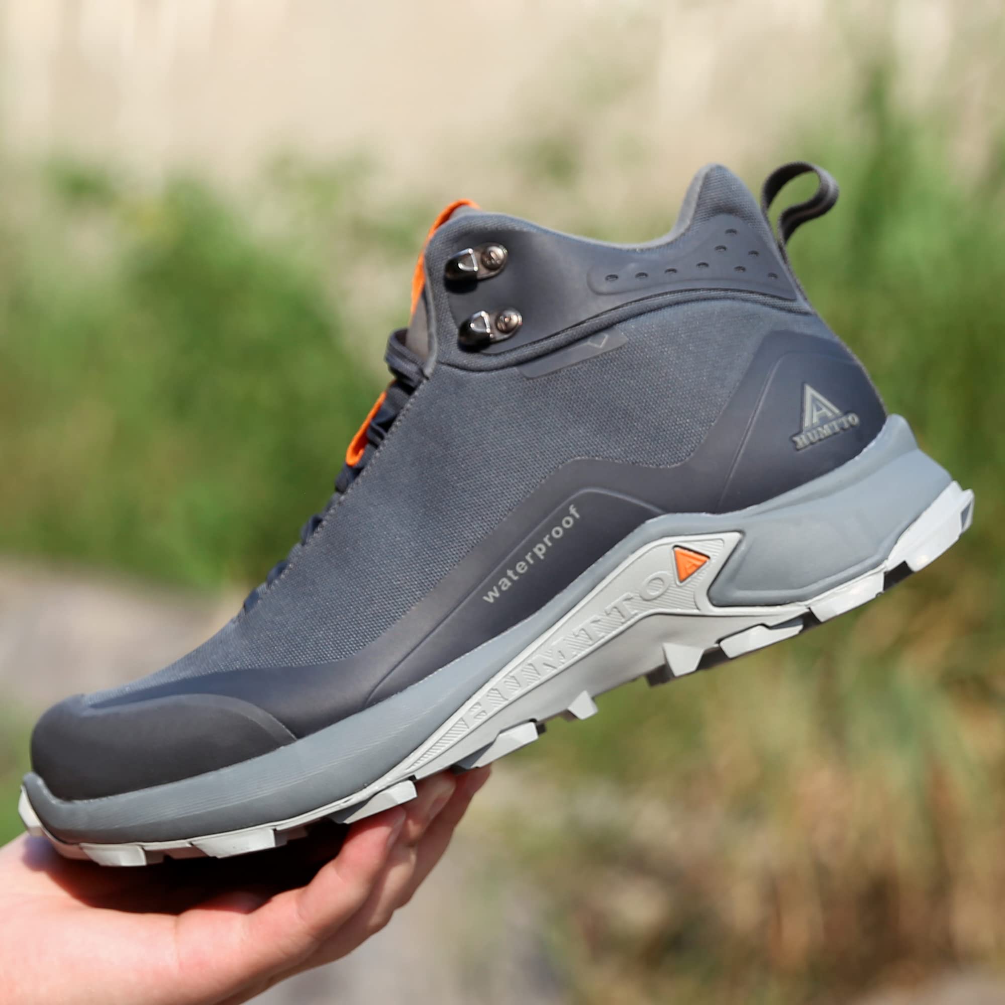 Foto 8 pulgar | Botas De Senderismo Humtto All-terrain Impermeables Para Hombre, Color Gris 8.5us - Venta Internacional.