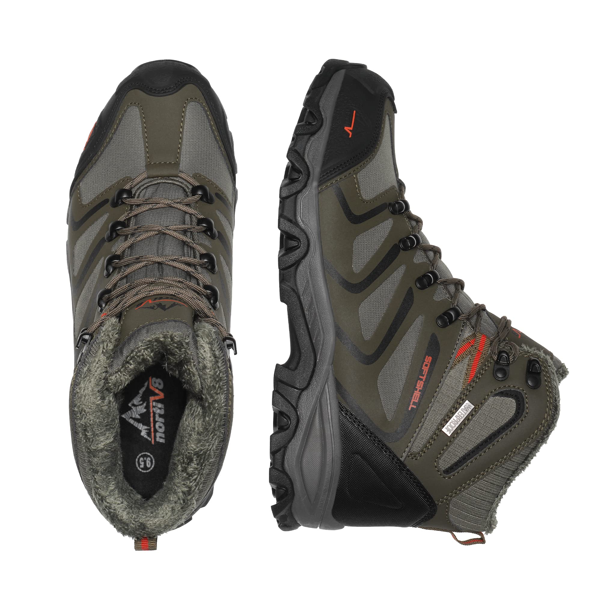 Foto 3 | Botas De Senderismo Nortiv 8 Armadillo Impermeables Para Hombre Talla 9.5 - Venta Internacional.