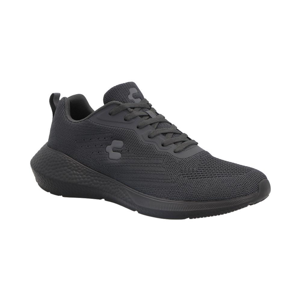 Foto 1 | Tenis Hombre Charly Textil Deportivo Durable Caminar Correr Deportivo Ajustable Cordones Suela Plana Gris